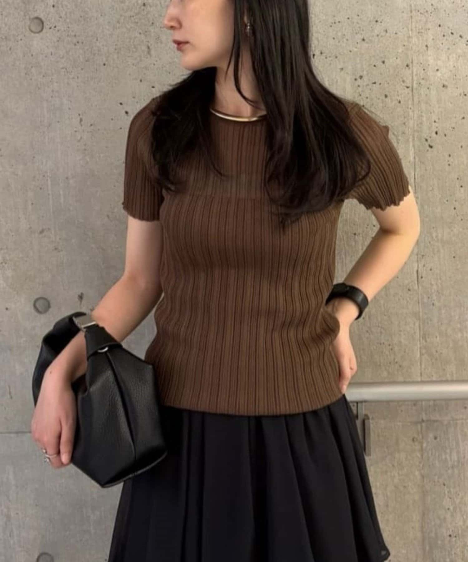 Lui's(ルイス) シアーリブニットトップス