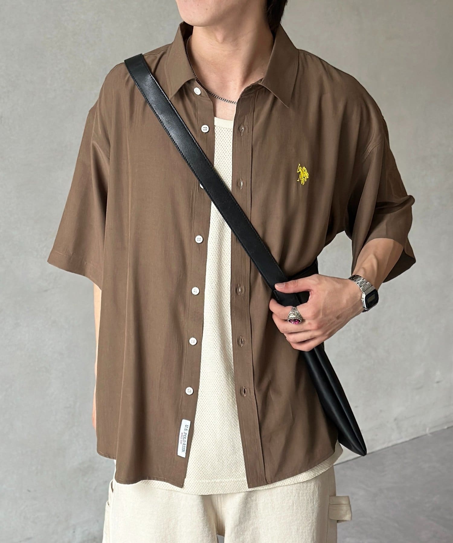 CPCM(シーピーシーエム) 【U.S. POLO ASSN.】シルクタッチ半袖シャツ