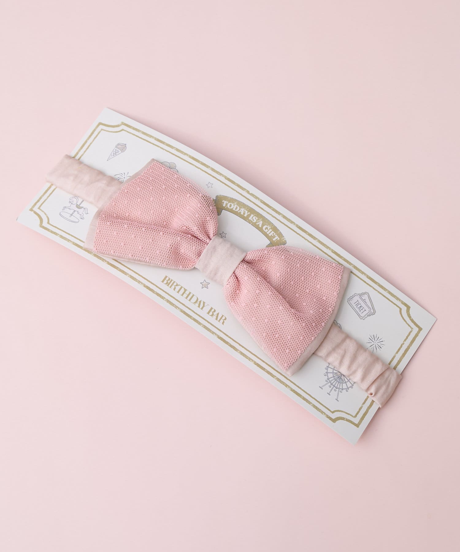 BIRTHDAY BAR(バースデイバー) pomponner　tulle ribbon hairband　ベビーヘアバンド