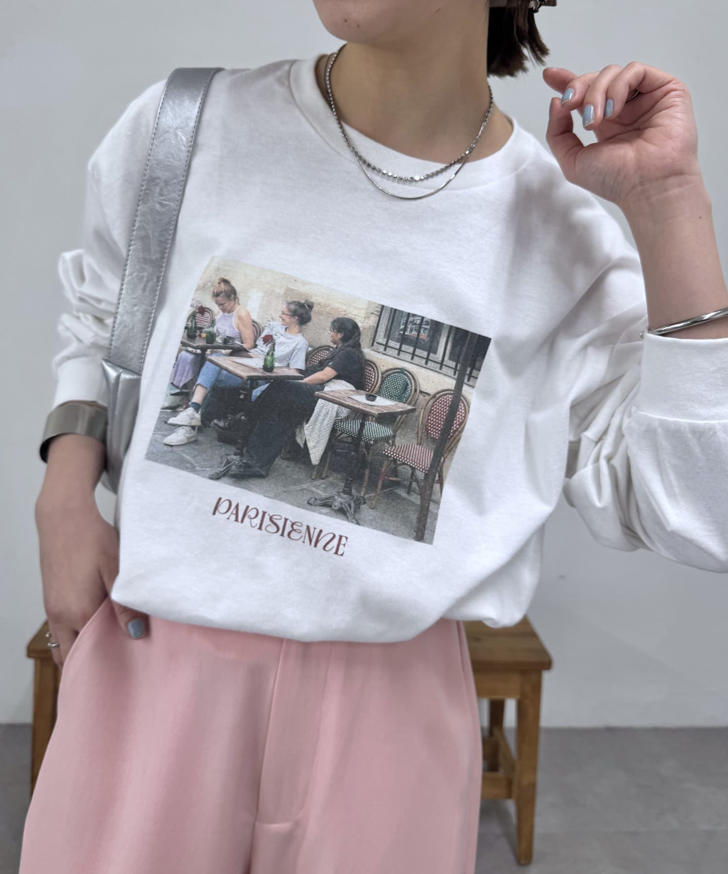 OUTLET(アウトレット) 【mystic】PARIS フォトロングTシャツ2