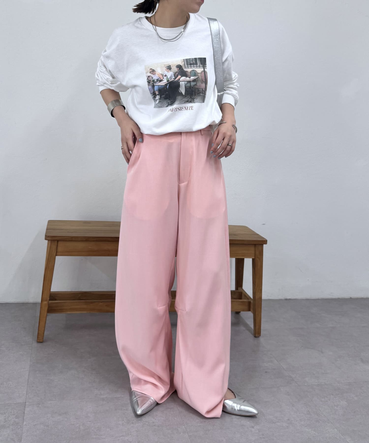 OUTLET(アウトレット) 【mystic】PARIS フォトロングTシャツ2