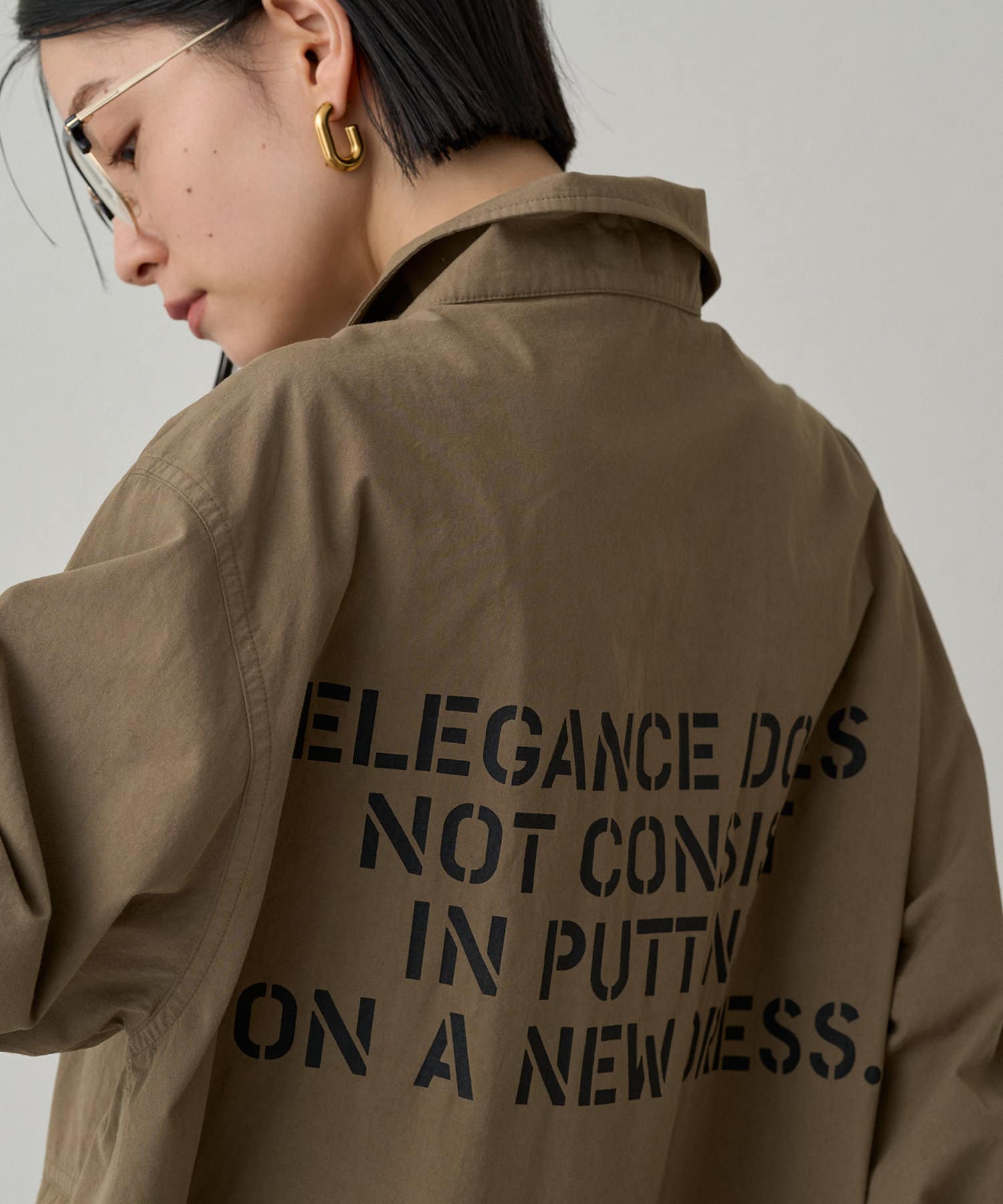 OUTLET(アウトレット) 【Loungedress】バックロゴシャツブルゾン