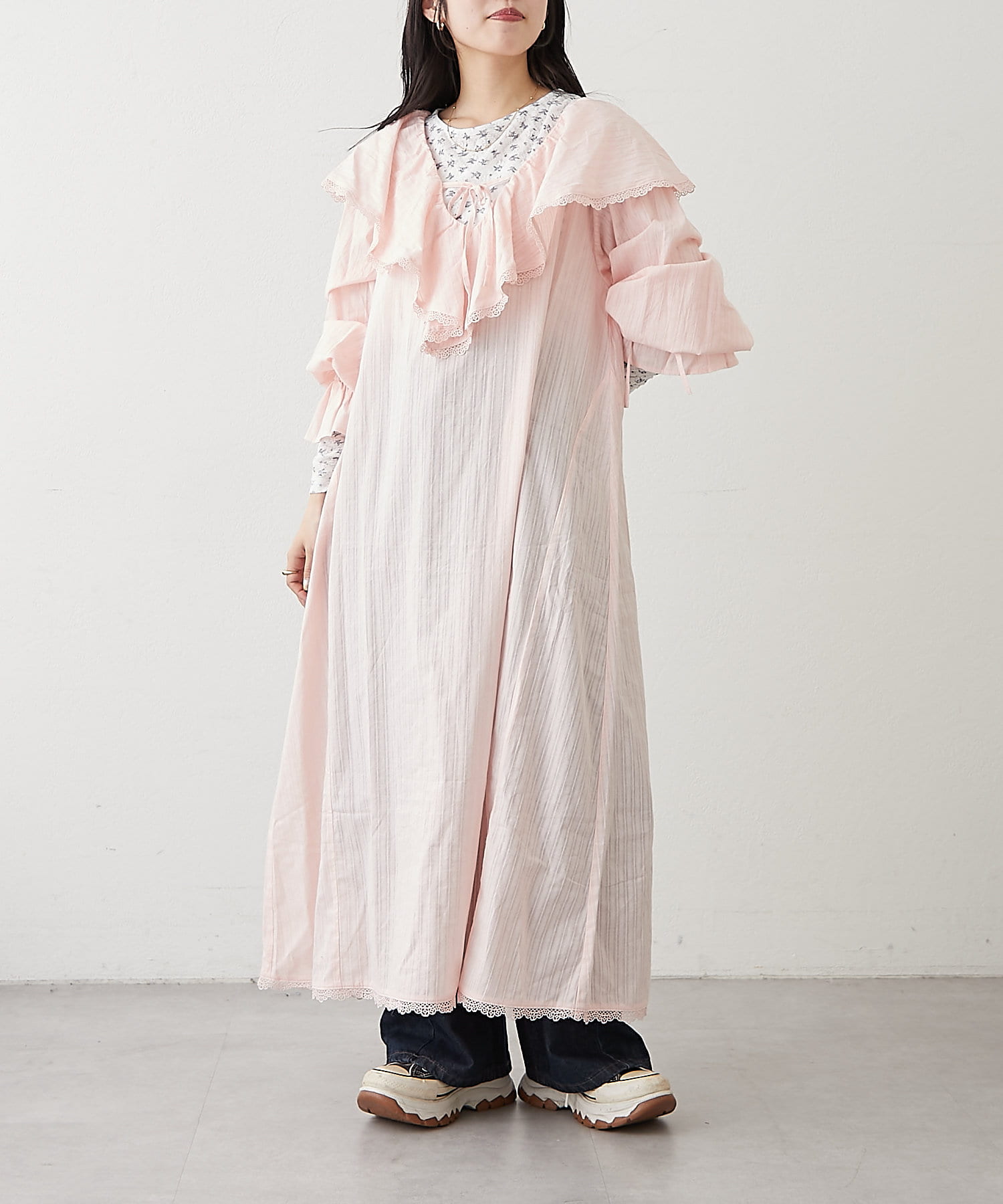 w closet】コットンフリルワンピース | OUTLET(アウトレット
