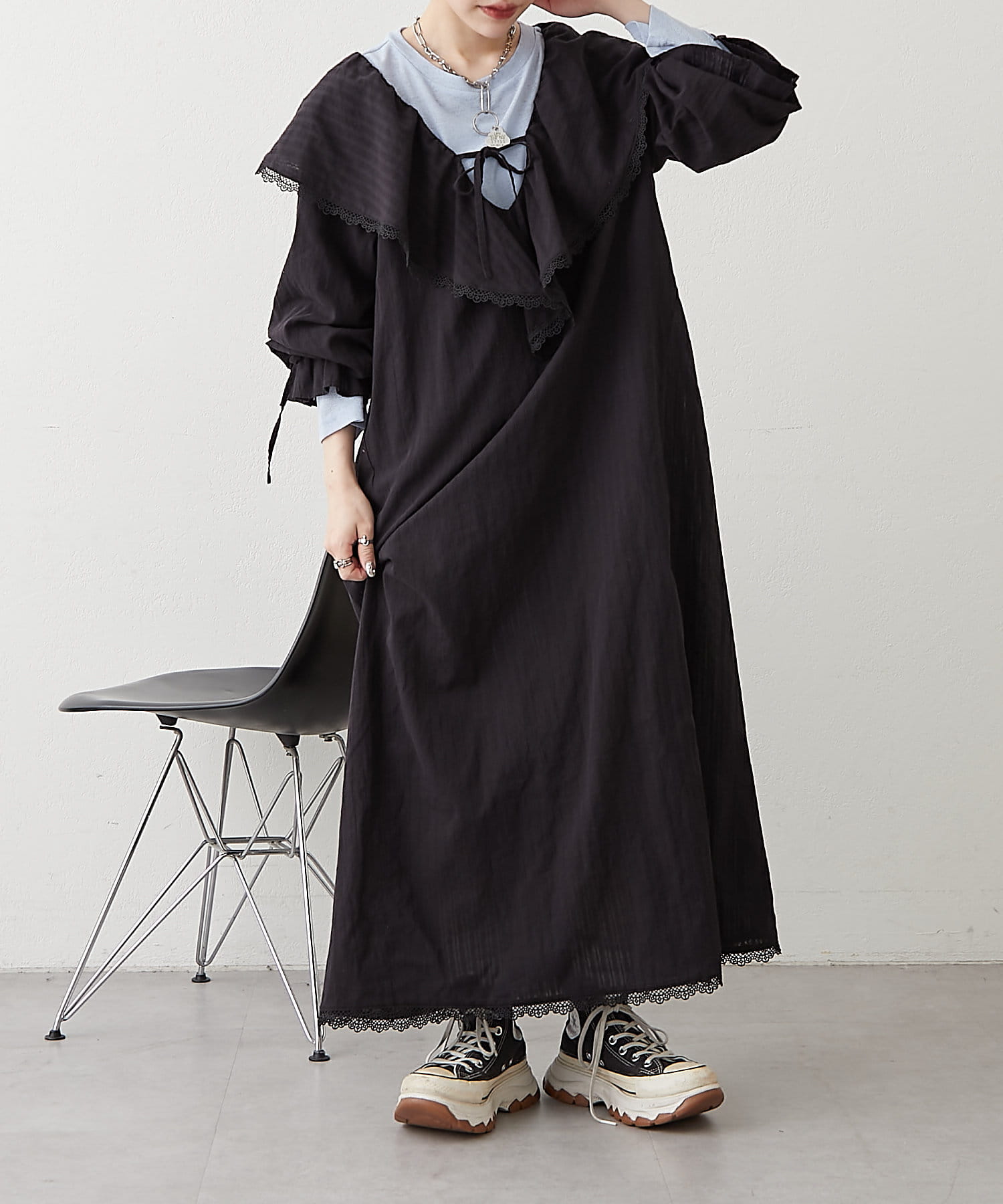 w closet】コットンフリルワンピース | OUTLET(アウトレット