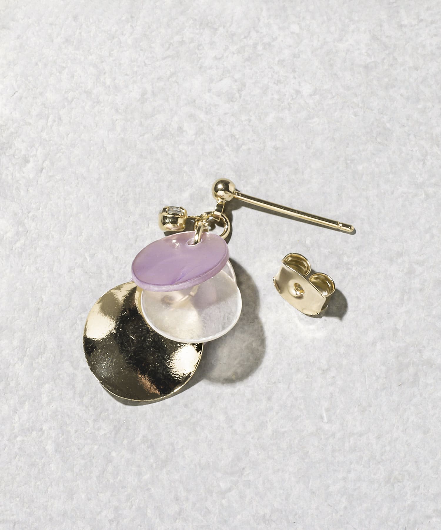 3COINS(スリーコインズ) カラーシェルじゃらじゃらピアス