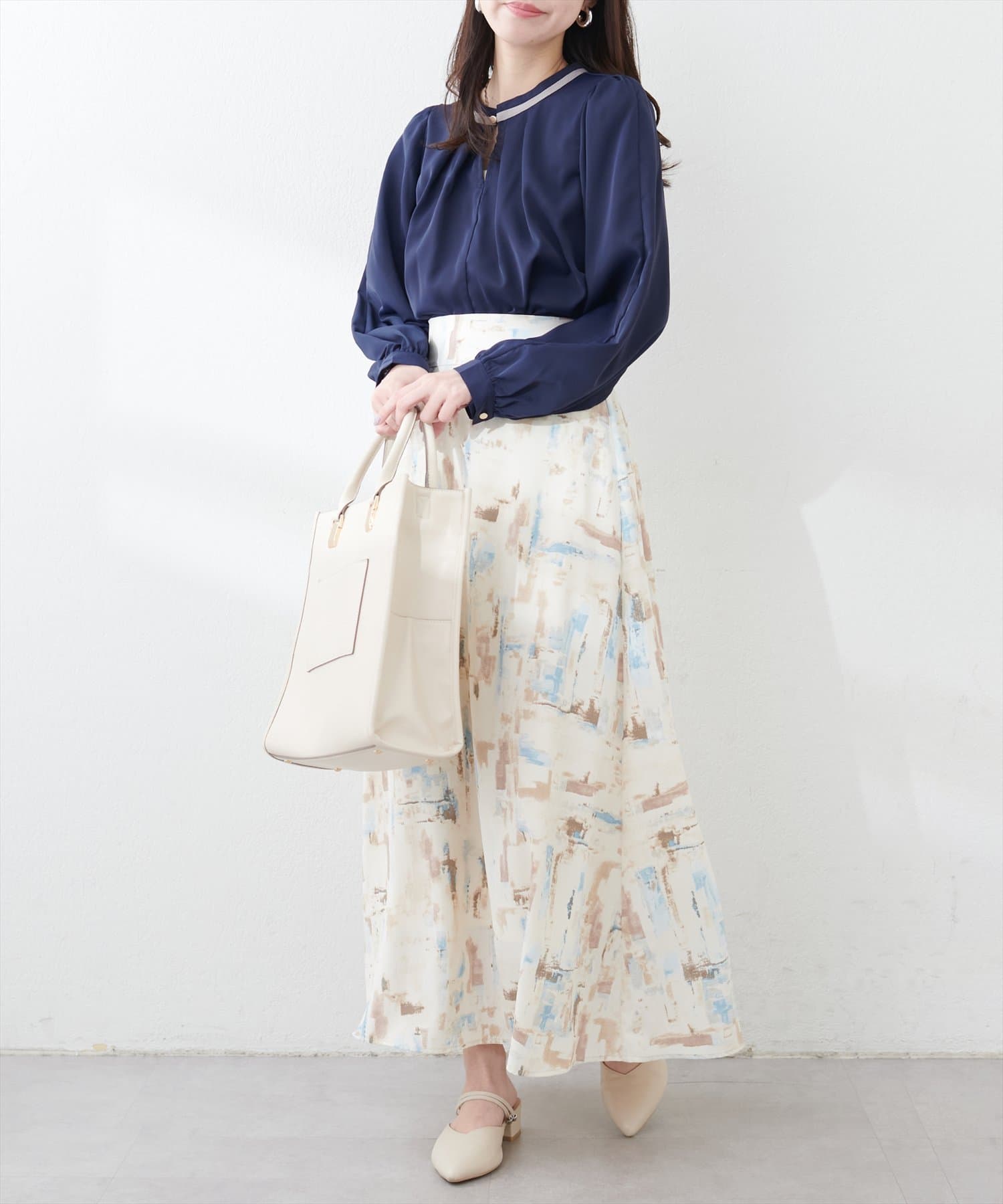 NICE CLAUP / OLIVE des OLIVE OUTLET(ナイスクラップ  / オリーブ デ オリーブ アウトレット) 【natural couture】リボン付きマルチWAYブラウス