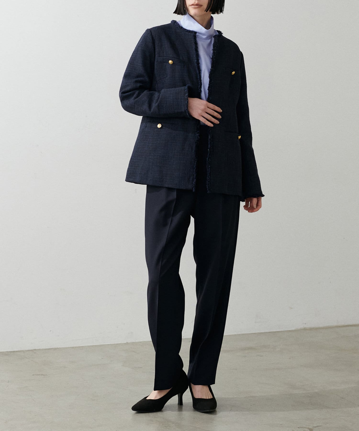 NICE CLAUP / OLIVE des OLIVE OUTLET(ナイスクラップ  / オリーブ デ オリーブ アウトレット) 【LARUTA】ギャザースリーブ前後２WAYブラウス