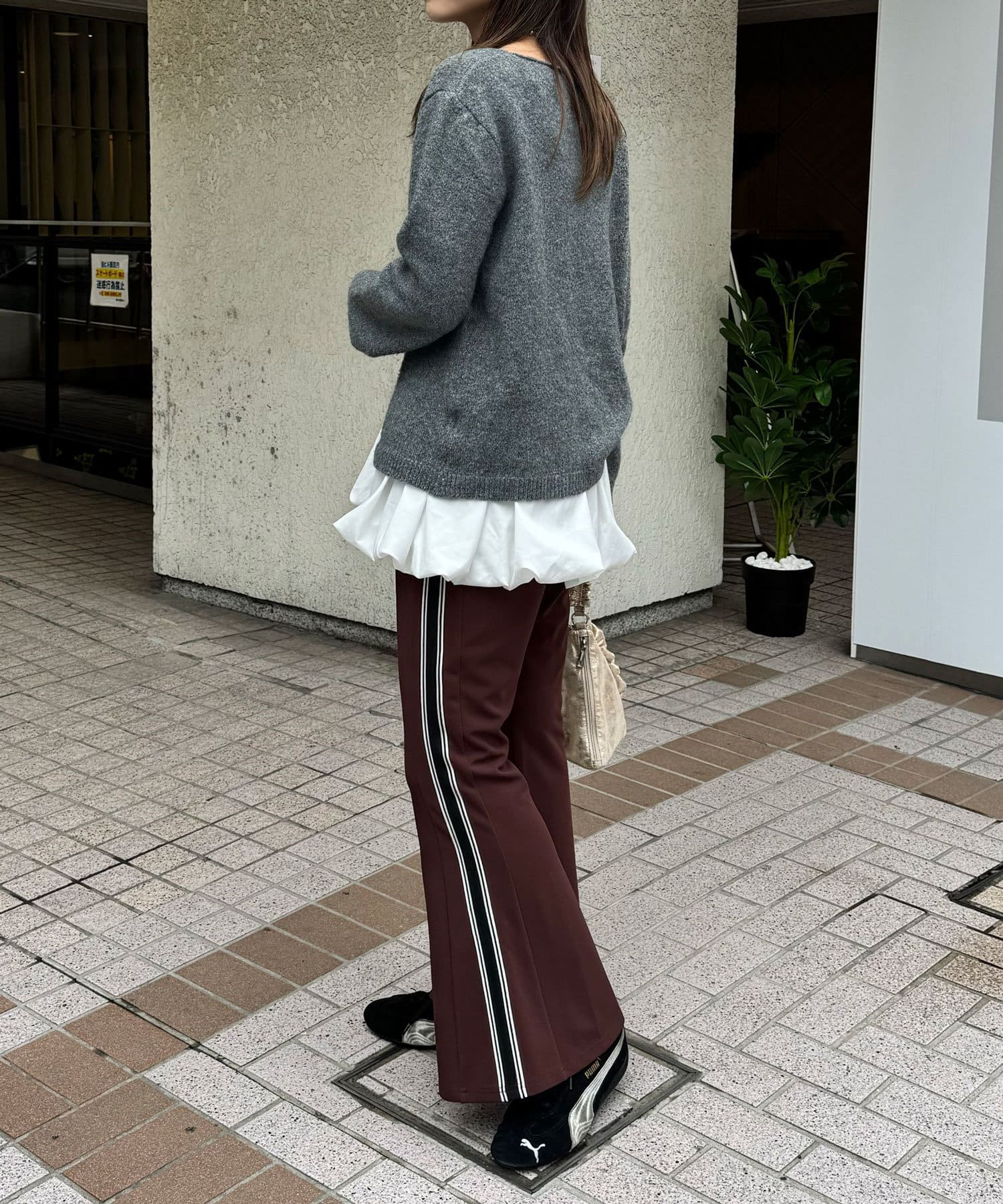 CIAOPANIC(チャオパニック) トラックラインフレアパンツ
