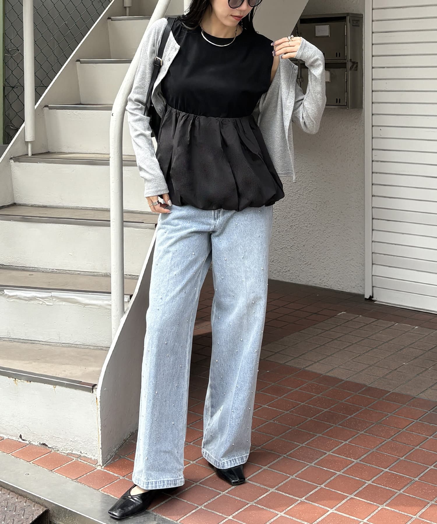 CAPRICIEUX LE'MAGE(カプリシュレマージュ) バルーンドッキングTシャツ