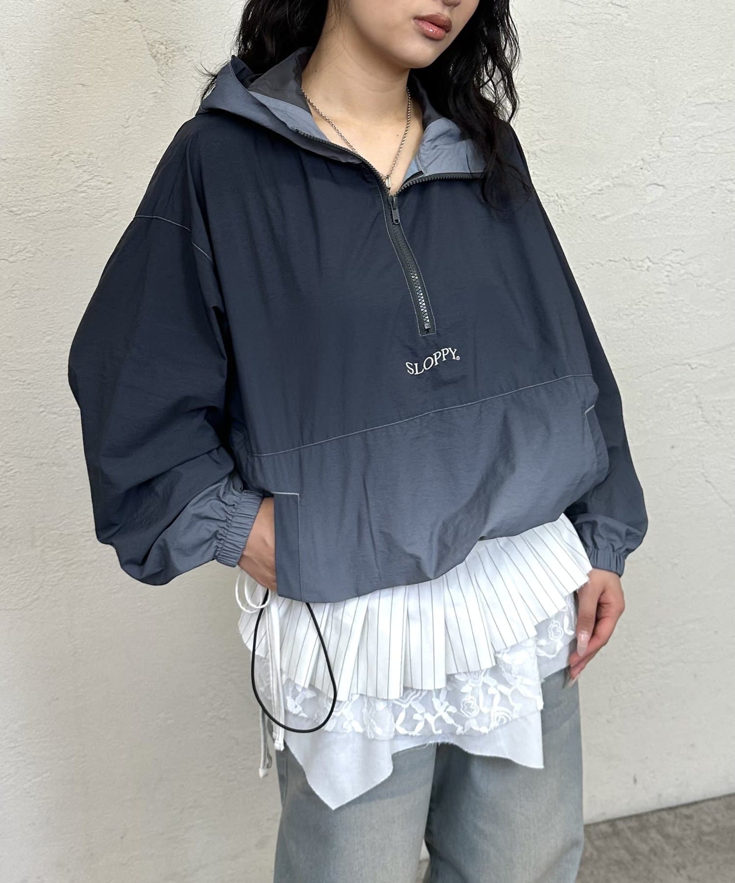 OUTLET(アウトレット) 【WHO'S WHO gallery】【SLOPPY】グラデーションアノラック