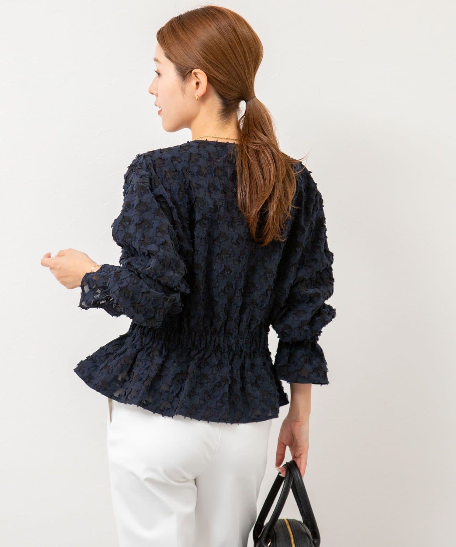 NOLLEY'S(ノーリーズ) ジオメトリックジャガードブラウス