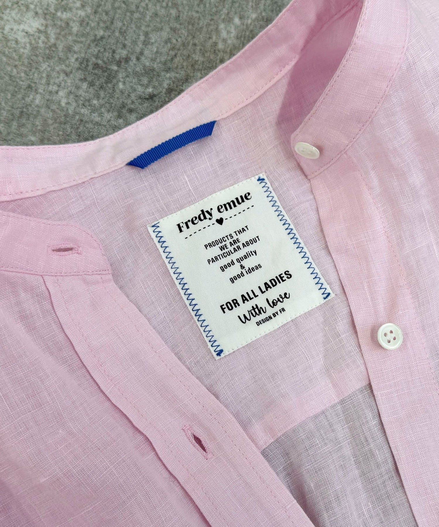 FREDY & GLOSTER(フレディ アンド グロスター) LINEN100バンドカラーシャツ