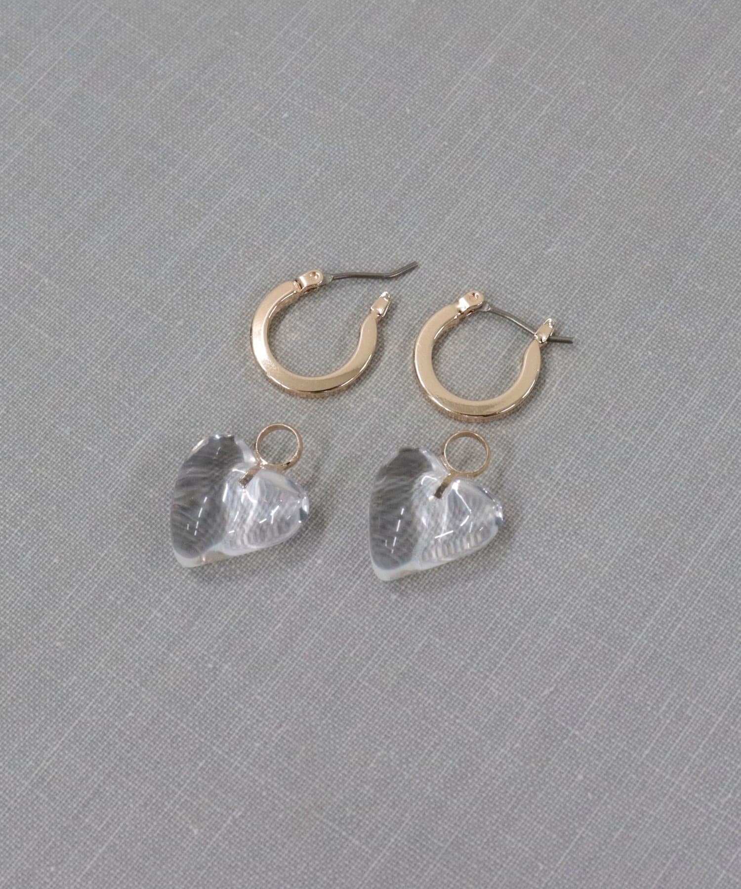 FREDY & GLOSTER(フレディ アンド グロスター) クリアハートリングピアス