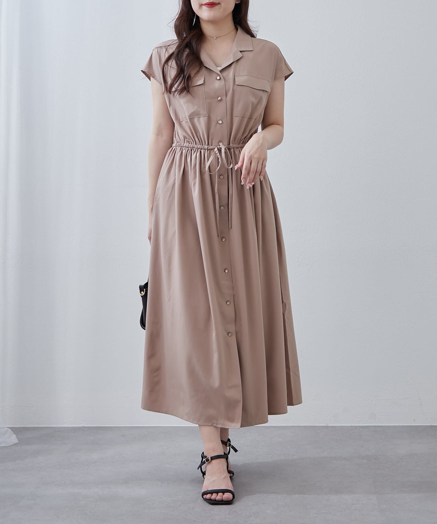 NAO】新色追加！キレイ見えシャツロングワンピース | Remind me