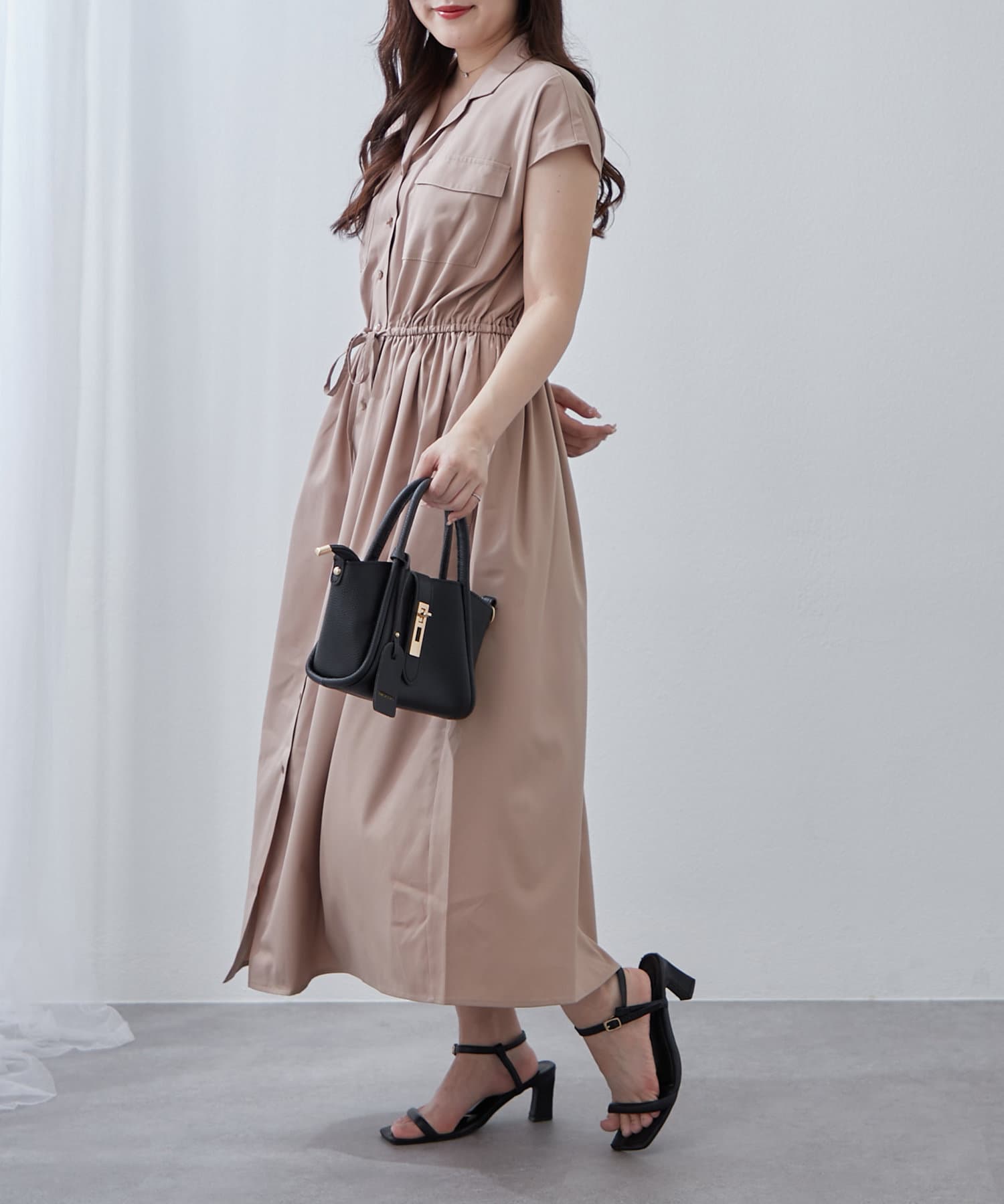 ワンピース nao NAO】新色追加！キレイ見えシャツロングワンピース | Remind me and