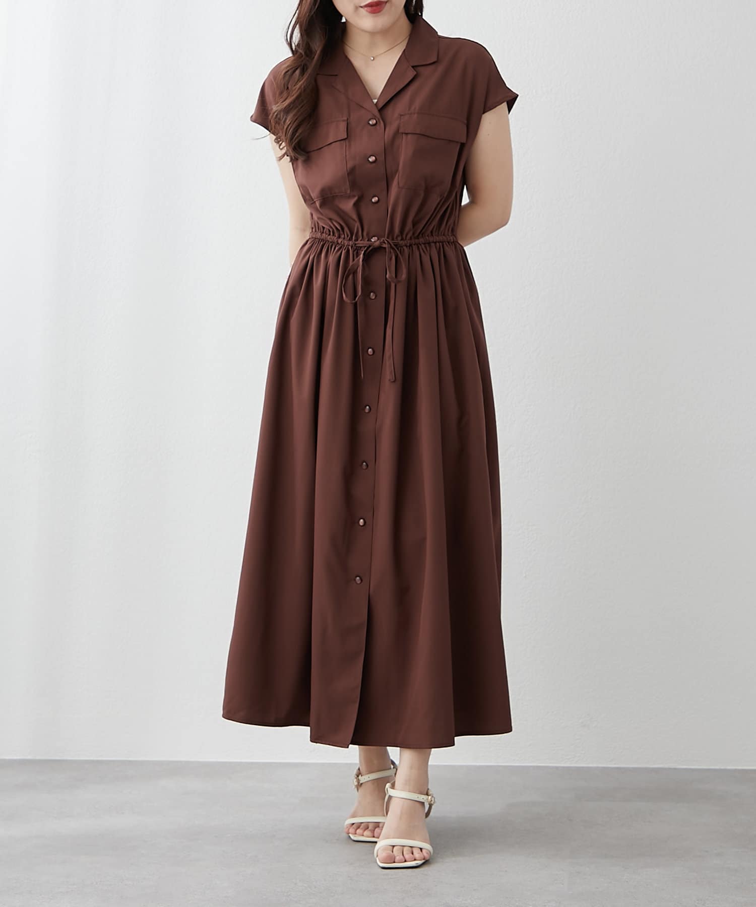 NAO】新色追加！キレイ見えシャツロングワンピース | Remind me and