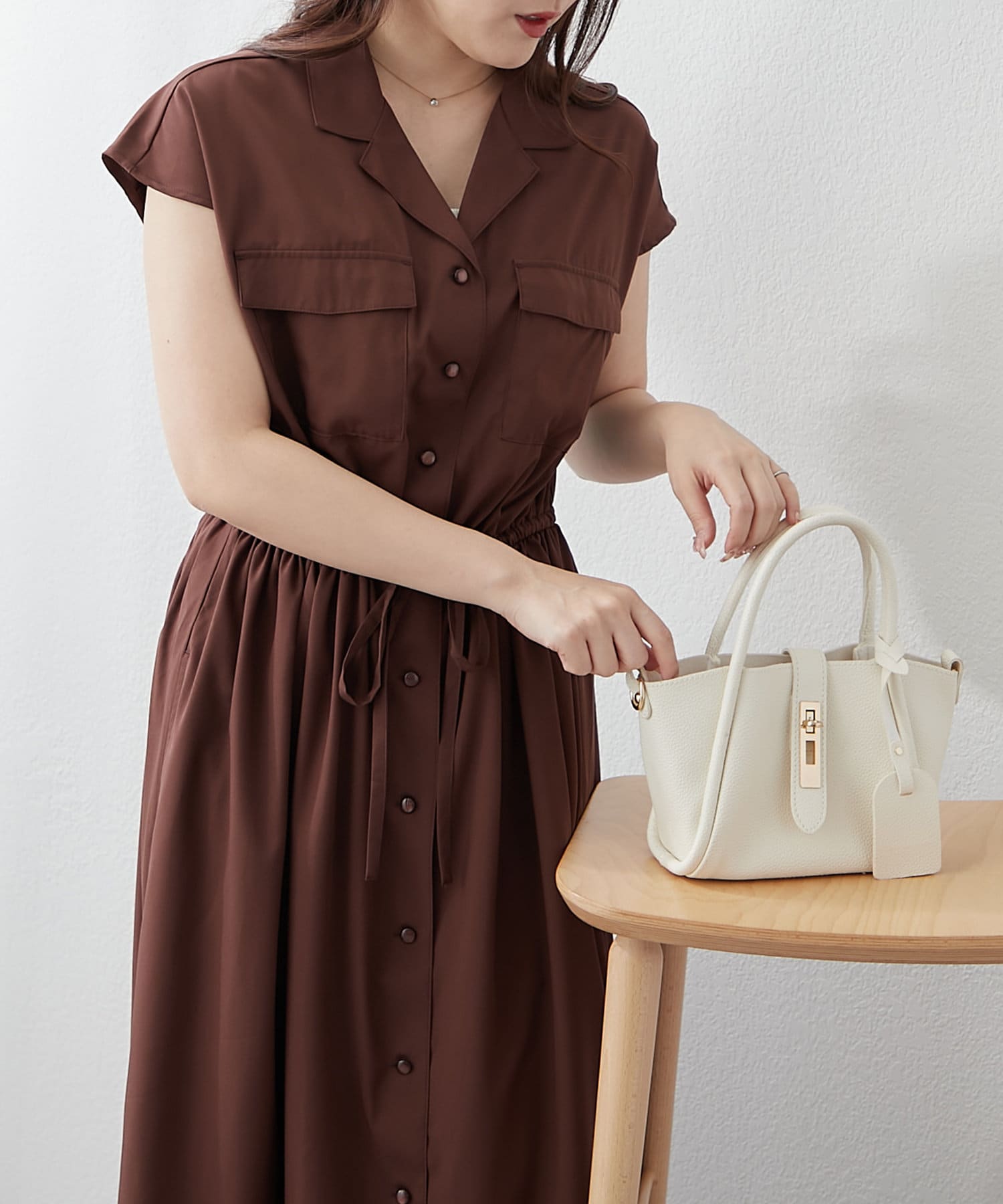 Remind me and forever(リマインドミーアンドフォーエバー) 【NAO】新色追加！キレイ見えシャツロングワンピース