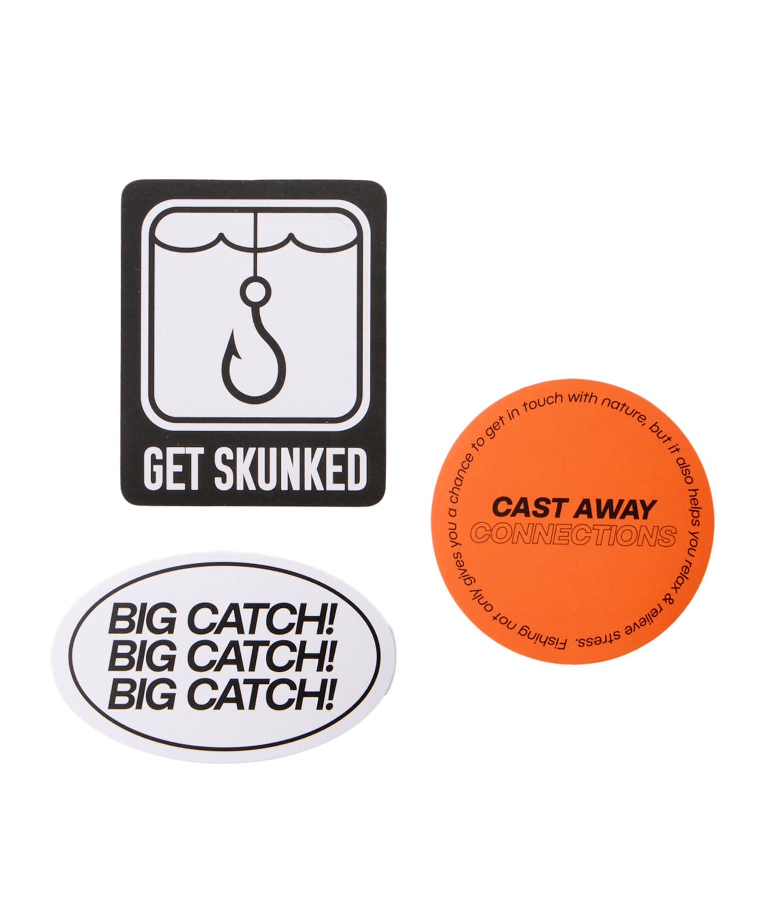 3COINS(スリーコインズ) CACフィッシングステッカー：3枚セット