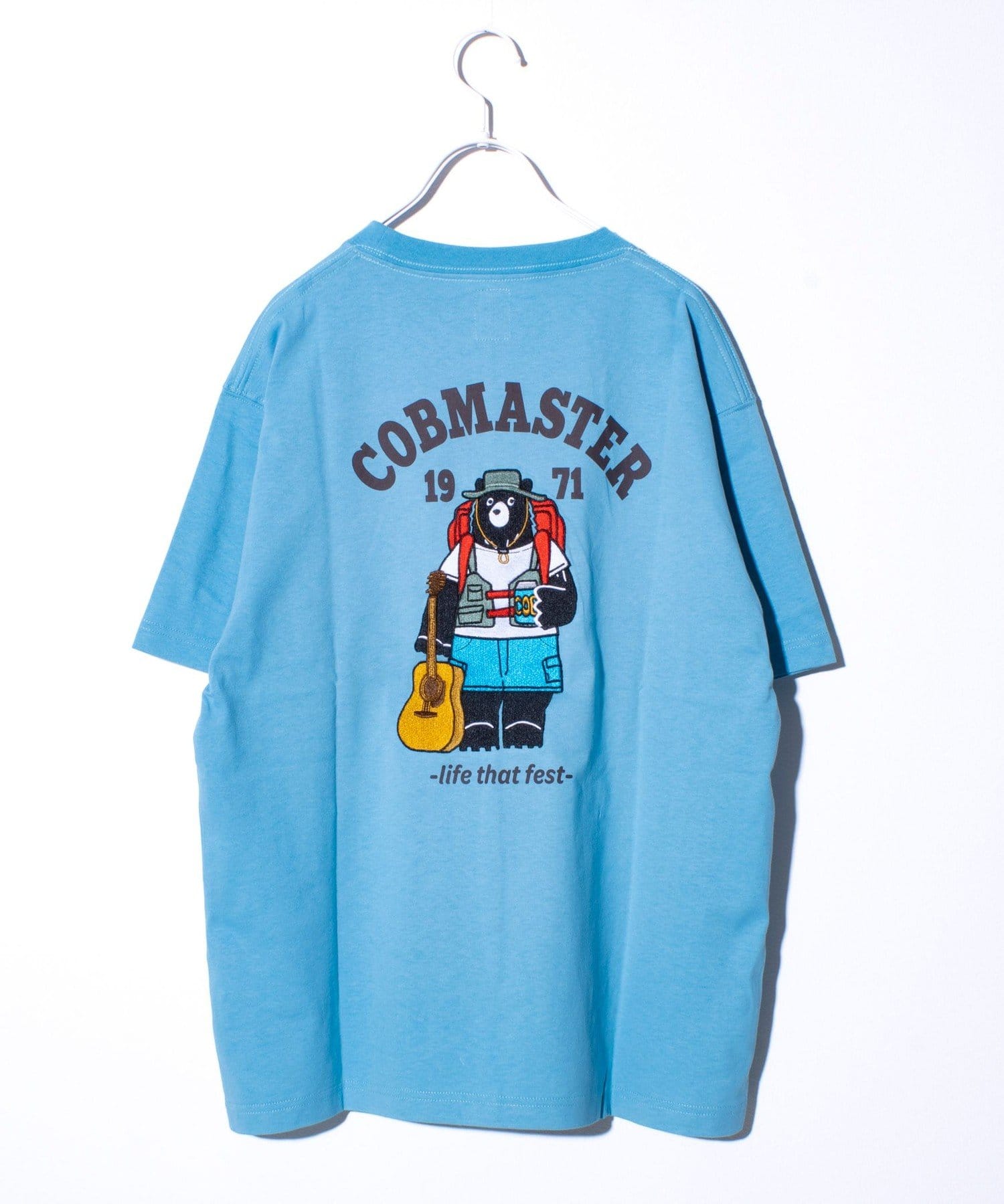 COBMASTERの新作《Travel & Leisure》シリーズ吸汗速乾 の ルーズ フィット 半袖 Ｔシャツ《 フェスベアー 》コブマスター 定番の 吸汗 速乾 アイテム の登場。バック