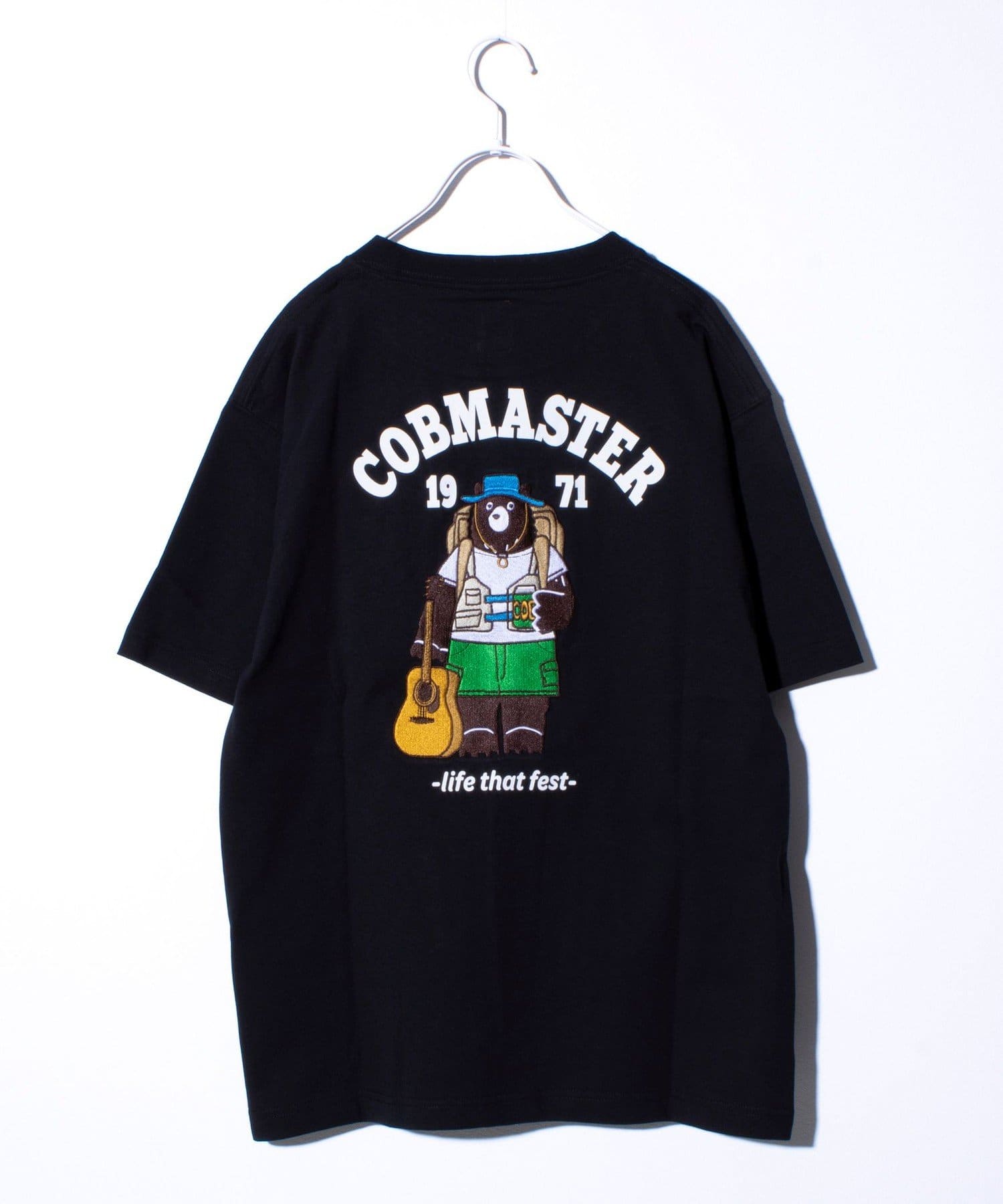 COBMASTERの新作《Travel & Leisure》シリーズ吸汗速乾 の ルーズ フィット 半袖 Ｔシャツ《 フェスベアー 》コブマスター 定番の 吸汗 速乾 アイテム の登場。バック