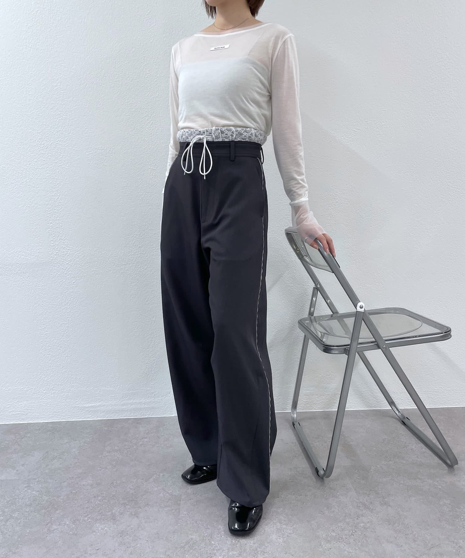 mline(エムライン) [mline]レースレイヤードスラックスパンツ