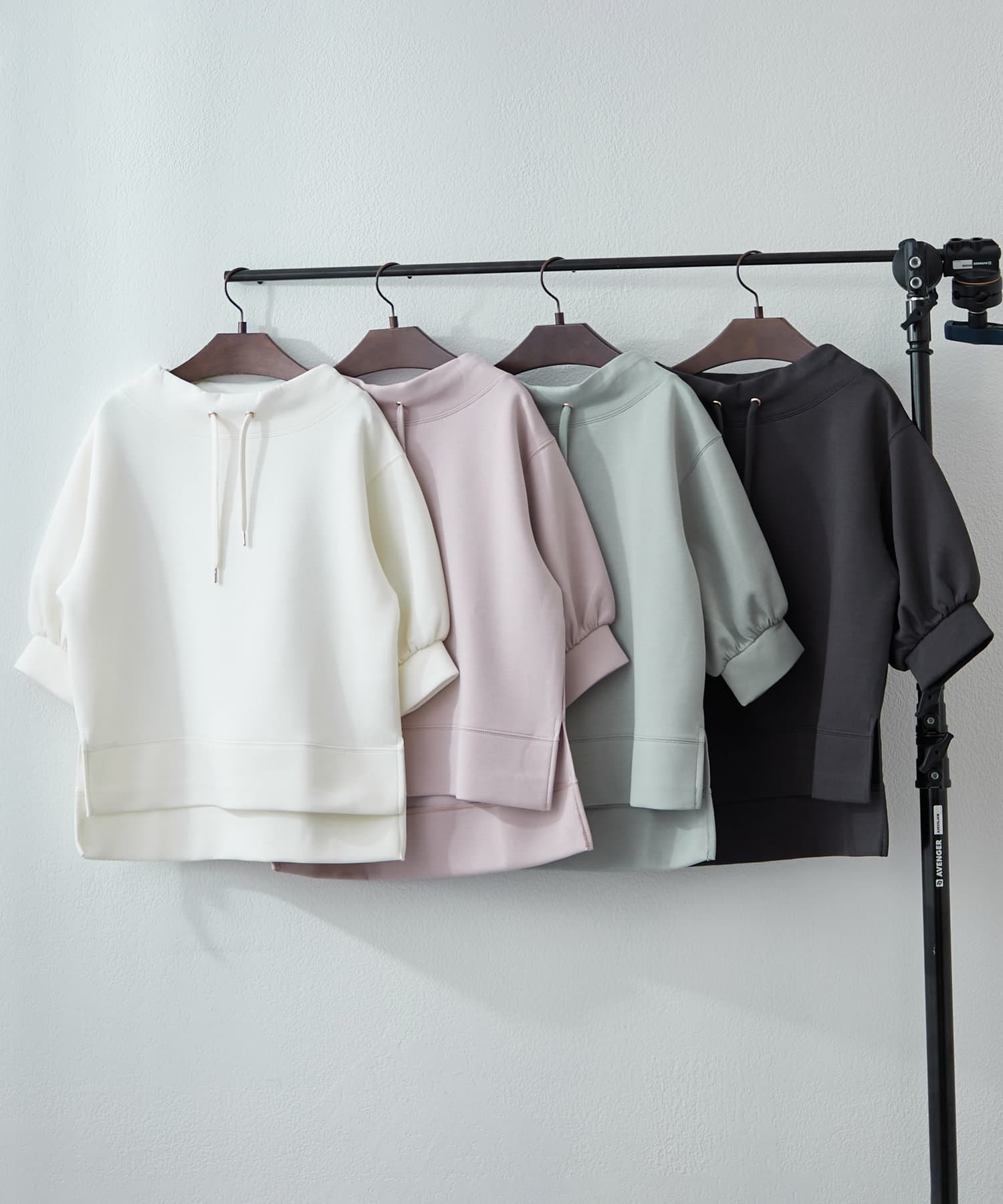 NICE CLAUP / OLIVE des OLIVE OUTLET(ナイスクラップ  / オリーブ デ オリーブ アウトレット) 【春カラーが映える】【RMAF】ダンボールルーズハイネックプルオーバー