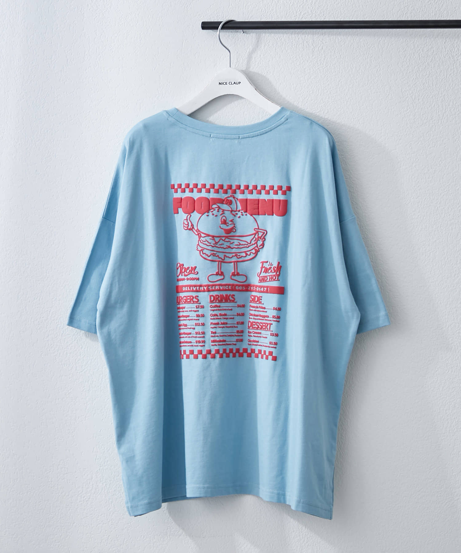 Remind me and forever(リマインドミーアンドフォーエバー) バーガーmenuプリントBIGTシャツ