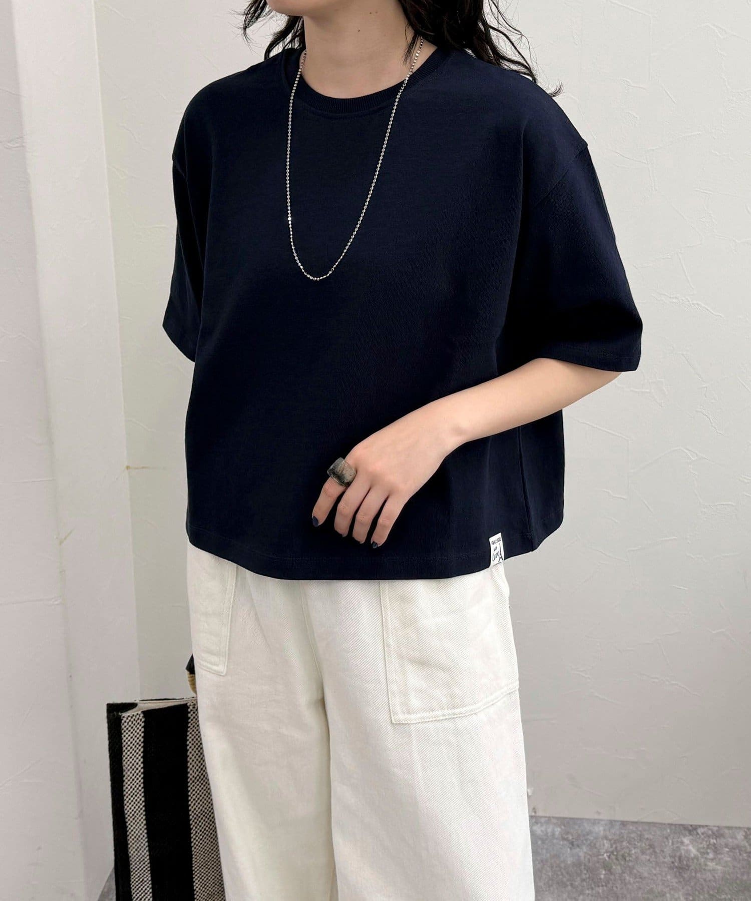 ◇fredy emue◇【2025 SS】合わせやすさ抜群なクロップド丈Tシャツ●point・シンプルなデザインでどんなコーディネートにも万能に使えるベーシックロンTのクロップド丈バージョン！・トレン