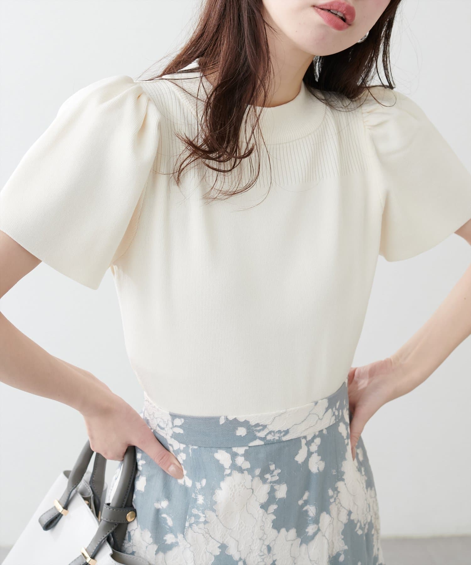 フリル袖ハイネックニット　/  miro amurette 楽天市場】【7/31！クーポンで2,070円】 ニット セーター