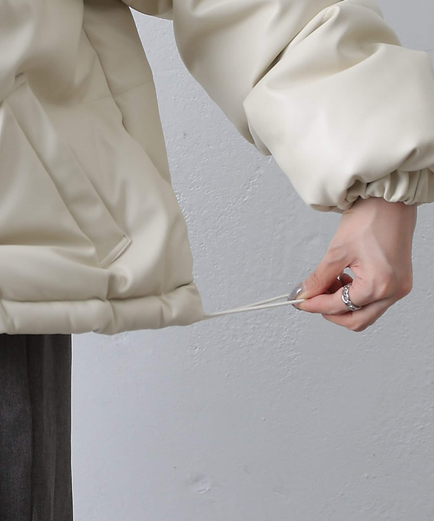 COLONY 2139(コロニー トゥーワンスリーナイン) ソフトレザー中綿スタンドカラーブルゾン