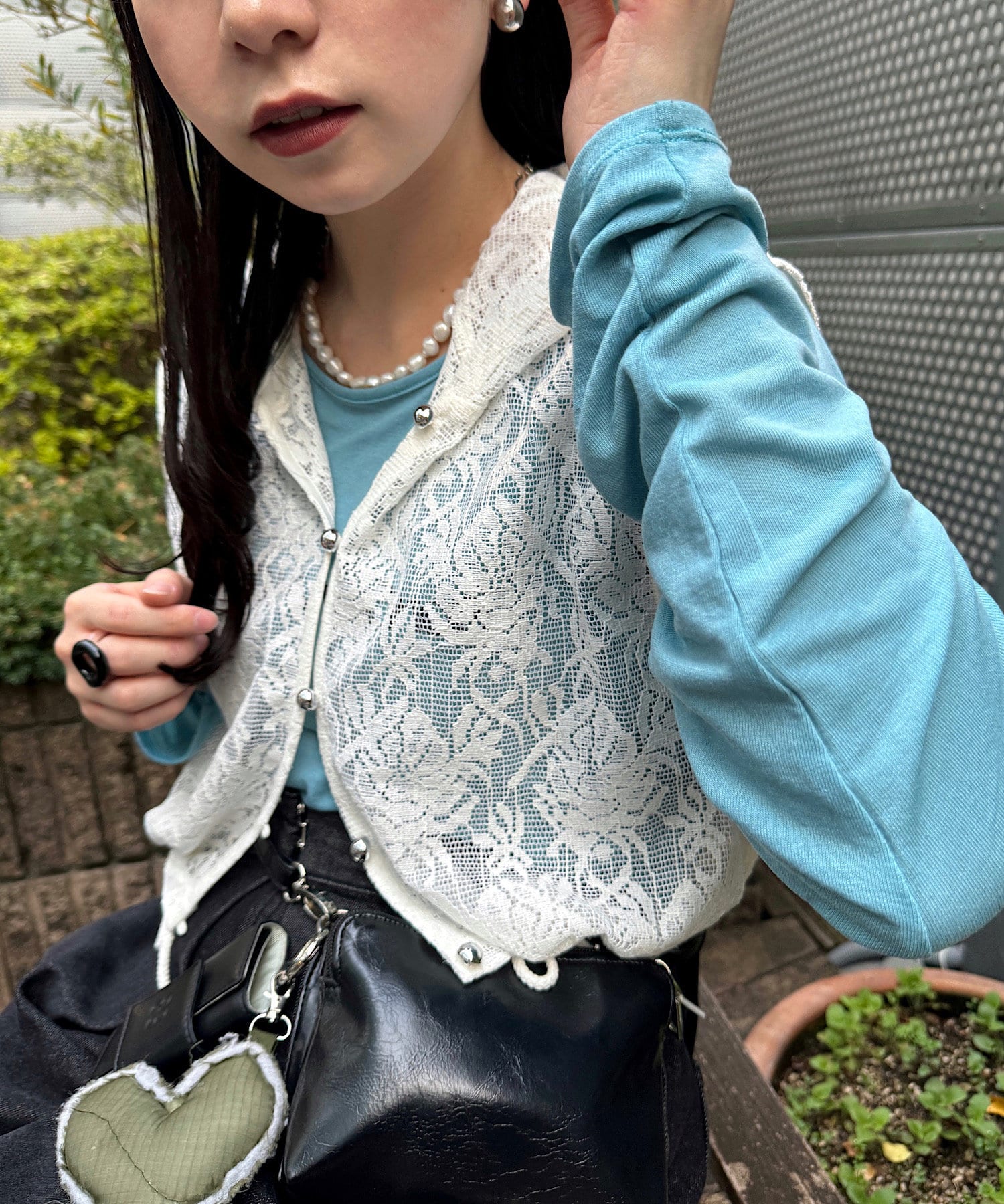 【yamada企画/WEB限定】レースノースリパーカー Kastane パーカー 「yamada企画/WEB限定」レースノースリ