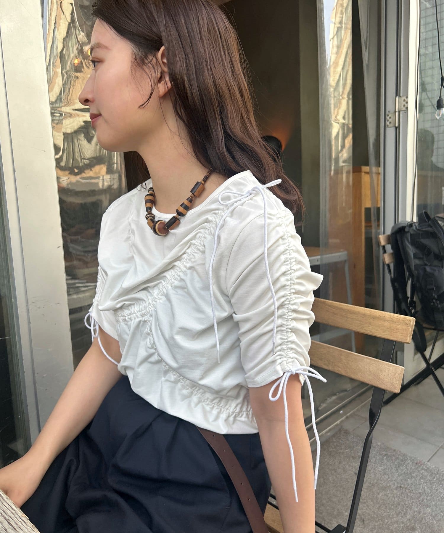 シャーリングデザインTEE eguchi企画/WEB限定】シャーリングデザインTEE | Kastane