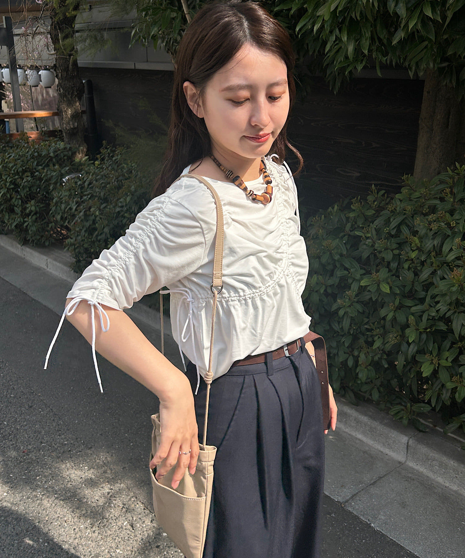 シャーリングデザインTEE eguchi企画/WEB限定】シャーリングデザインTEE | Kastane