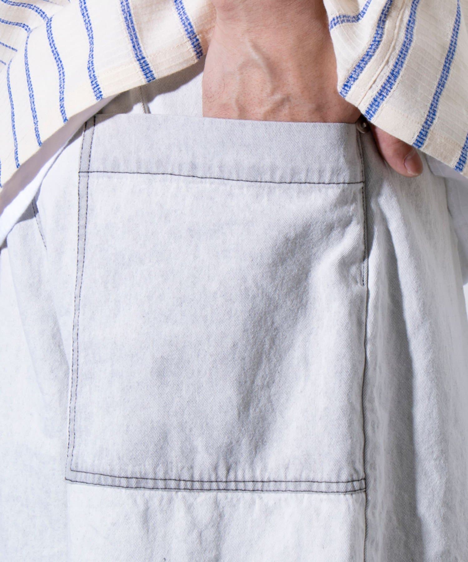 FREDY & GLOSTER(フレディ アンド グロスター) 【GLOSTER/グロスター】8オンスデニム ワイドショートパンツ ハーフパンツ