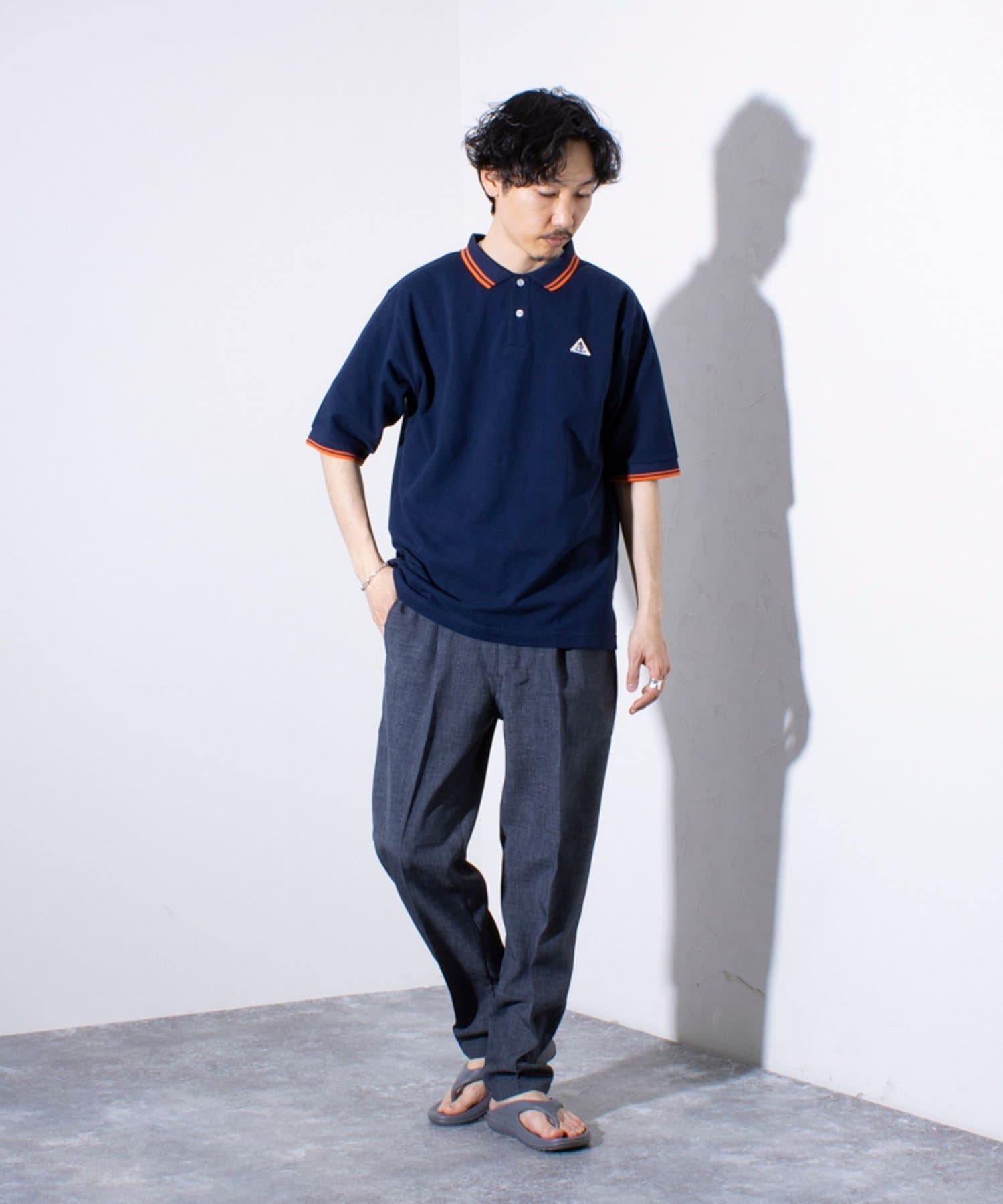 セットアップ対応】【GLOSTER】リネンライクキャンバス イージーパンツ