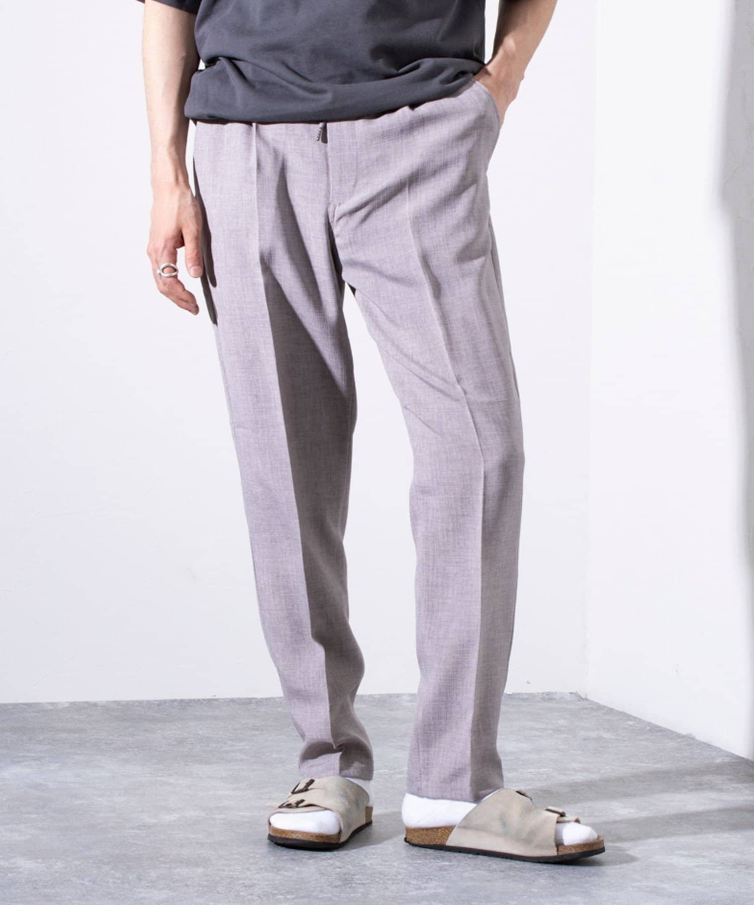 FREDY & GLOSTER(フレディ アンド グロスター) 【セットアップ対応】【GLOSTER】リネンライクキャンバス イージーパンツ