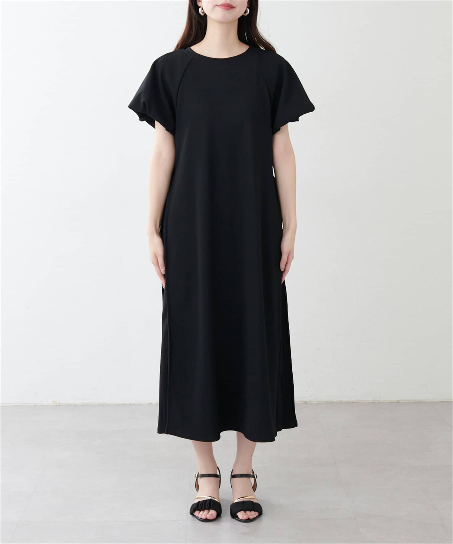 natural couture(ナチュラルクチュール) 【mamamo】osono楽ちん2WAYリップルワンピース