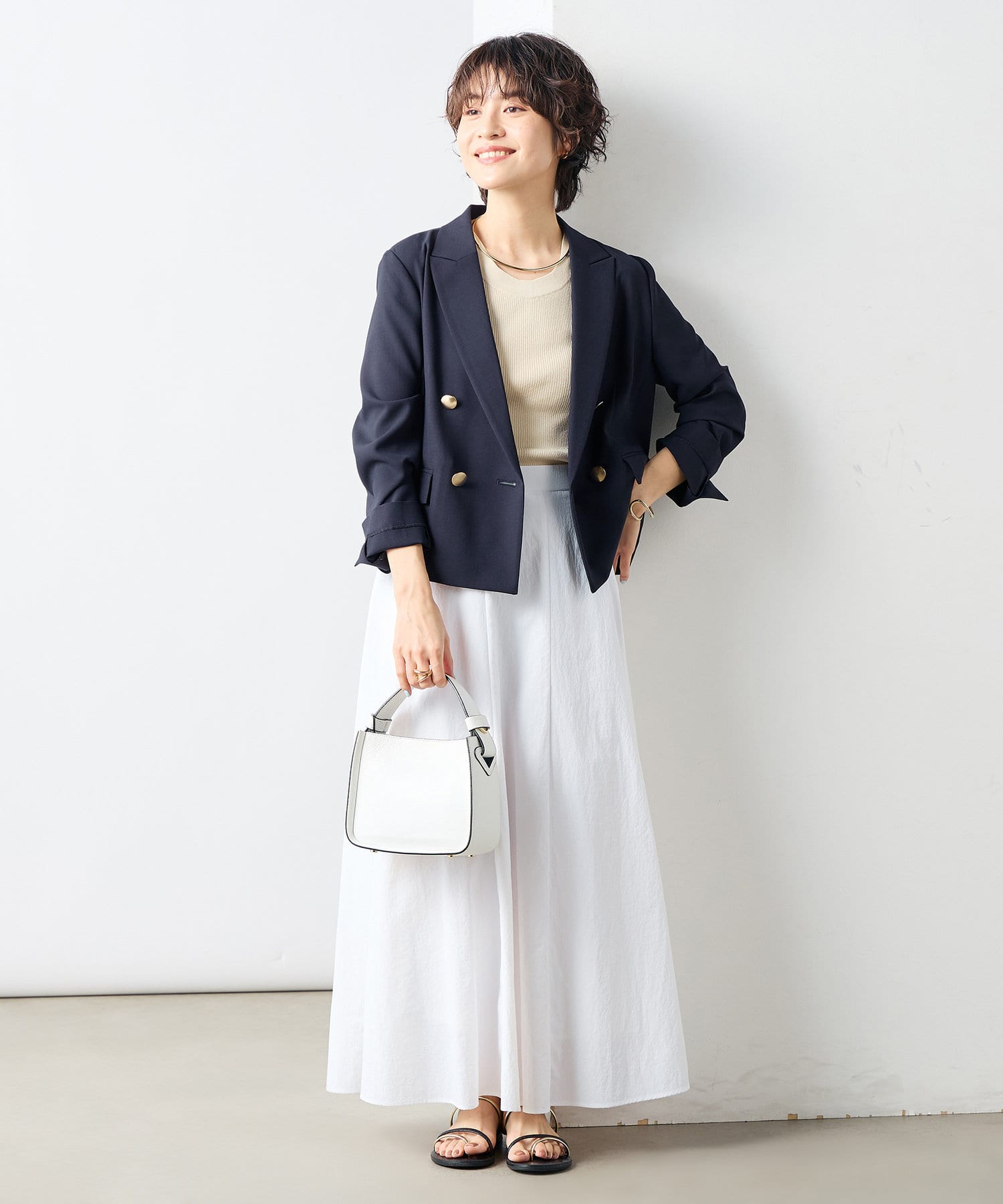 新品タグ付き✨NOLLEY'Sウォッシャブルドライシャンブレーショートジャケット NOLLEY'S Sophi（ノーリーズソフィ）の「ウォッシャブルドライ