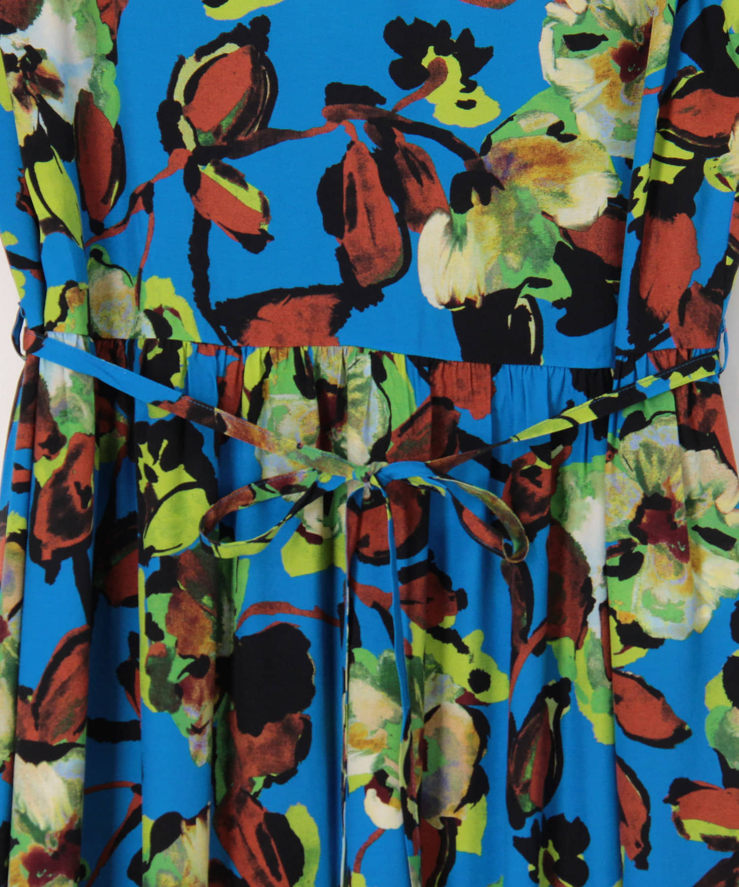 NOLLEY'S(ノーリーズ) ウォッシャブルシルキープリントティアードマキシワンピース