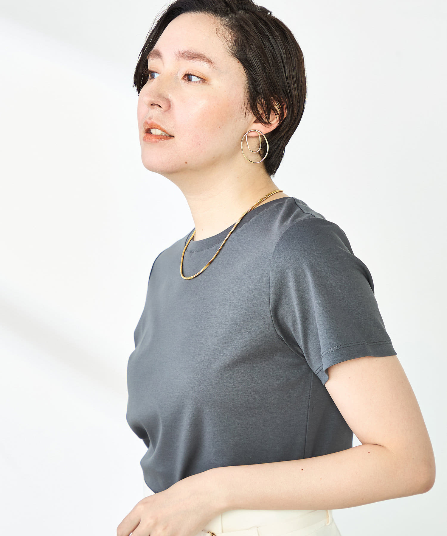 ◇25SS◇NOLLEY'S◆Point・夏を快適に過ごせる高機能素材のTシャツ・「LA＋」という素材を使用し、形状安定/防縮/防シワ/汗染み防止という高機能をポリエステルを混ぜずに綿100