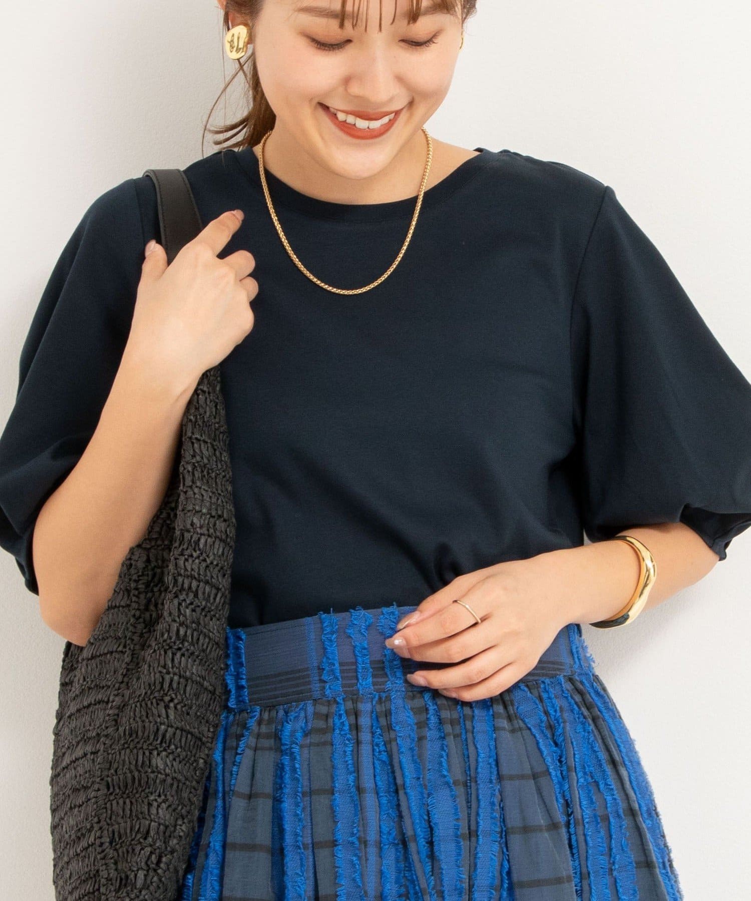 ◇25SS◇NOLLEY'S◆Point・夏を快適に過ごせる高機能素材の5分袖カットソー・「LA＋」という素材を使用し、形状安定/防縮/防シワ/汗染み防止という高機能をポリエステルを混ぜずに