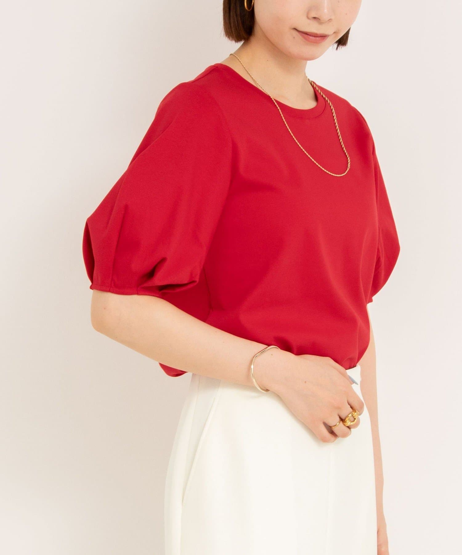 ◇25SS◇NOLLEY'S◆Point・夏を快適に過ごせる高機能素材の5分袖カットソー・「LA＋」という素材を使用し、形状安定/防縮/防シワ/汗染み防止という高機能をポリエステルを混ぜずに