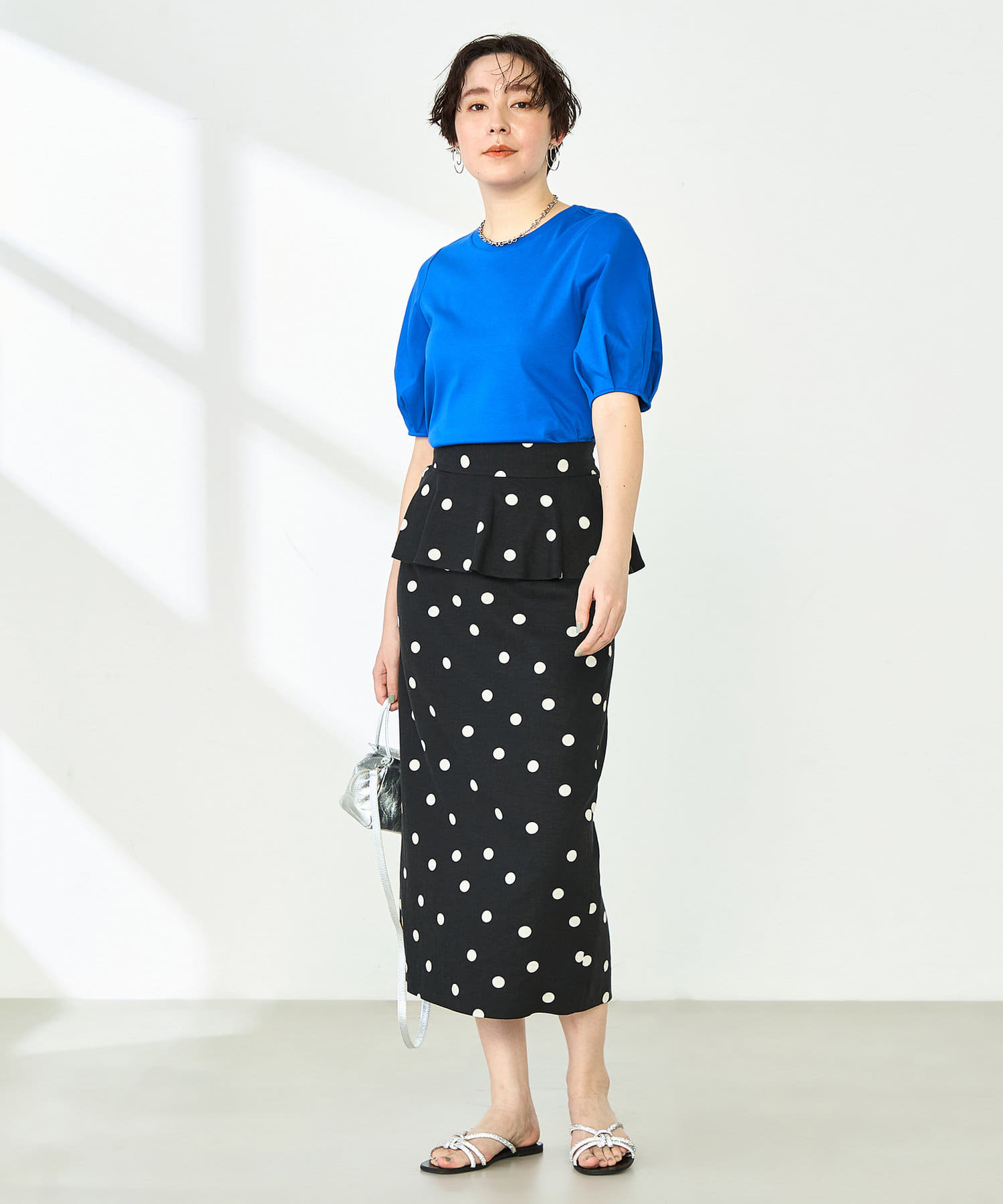 ノーリーズ ドットプリントタイトミディスカート ドットプリントタイトミディスカート｜ノーリーズの通販｜&mall