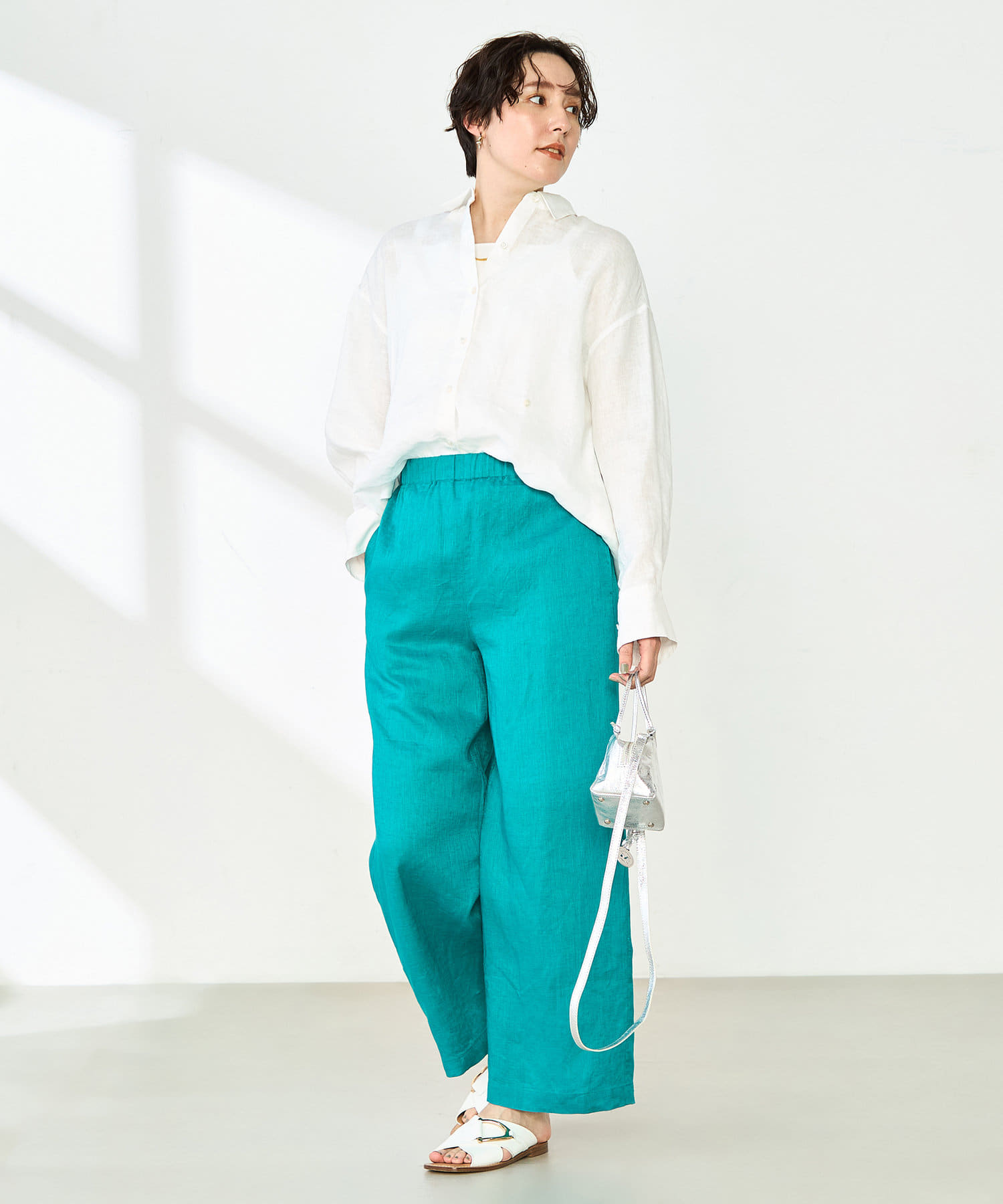 ブラウス シャツ 「WEB STAFF恵別注カラーあり」「セットアップ対応」MY STANDARD リネンシャツ レディース NOLLEY'S ブラウス シャツ 「WEB STAFF恵別注カラーあり