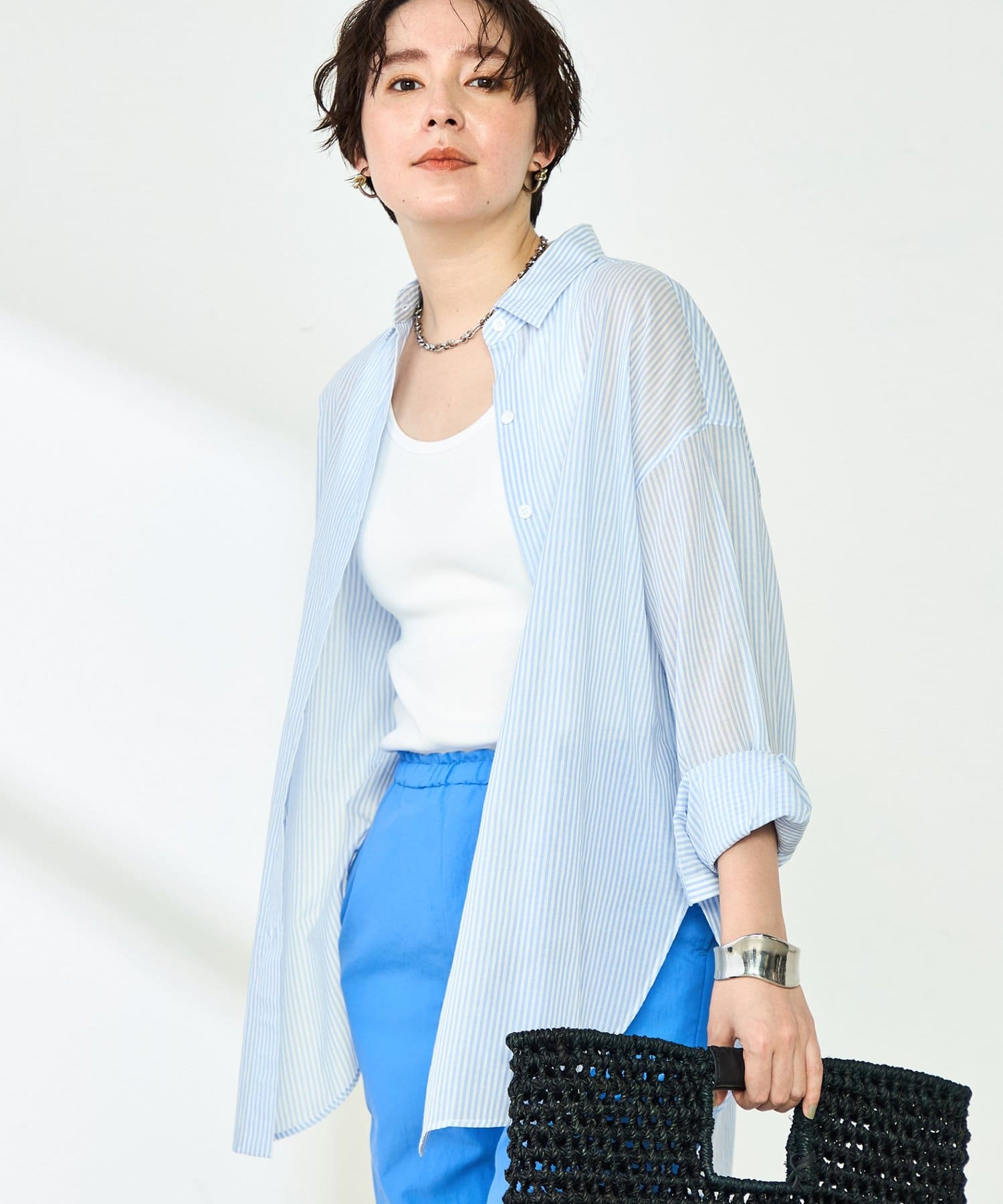 ◇25SS◇2nd NOLLEY'S【WEB限定アイテム】◆Point・昨年人気だったMY STANDARDシアーシャツが今年も登場！・やわらかな風合いながら、ドライタッチのオーガニックコッ