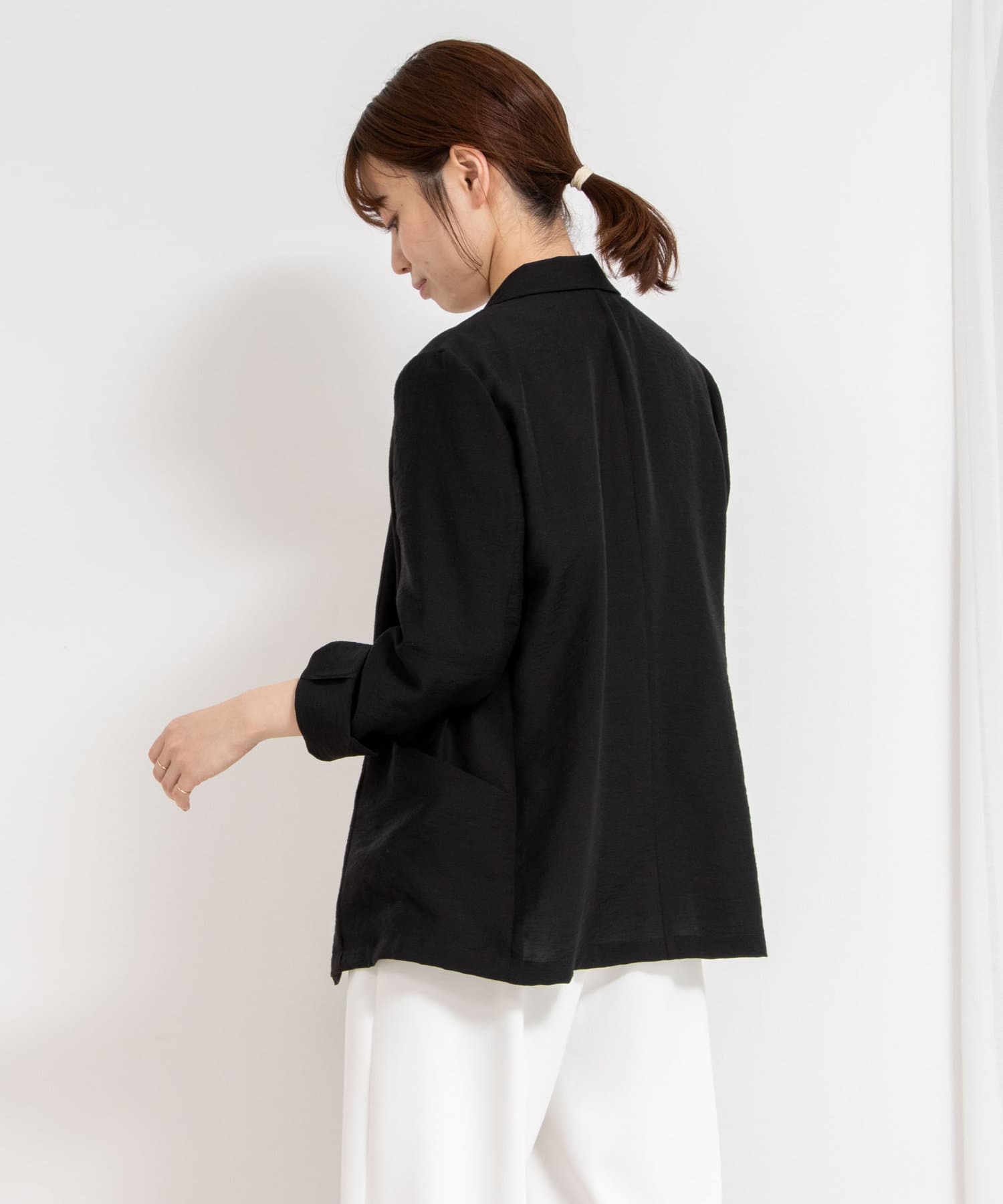 NOLLEY'S(ノーリーズ) ウォッシャブルシアーシルクライトジャケット