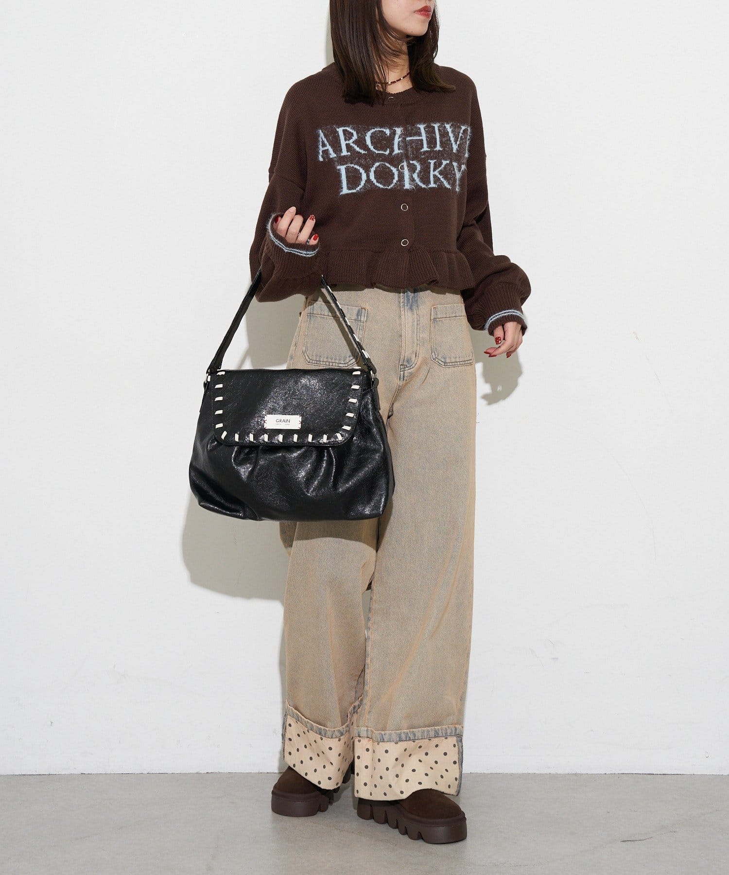 CIAOPANIC(チャオパニック) 【GRAIN/グレイン】ヴィンテージステッチボストンバッグ