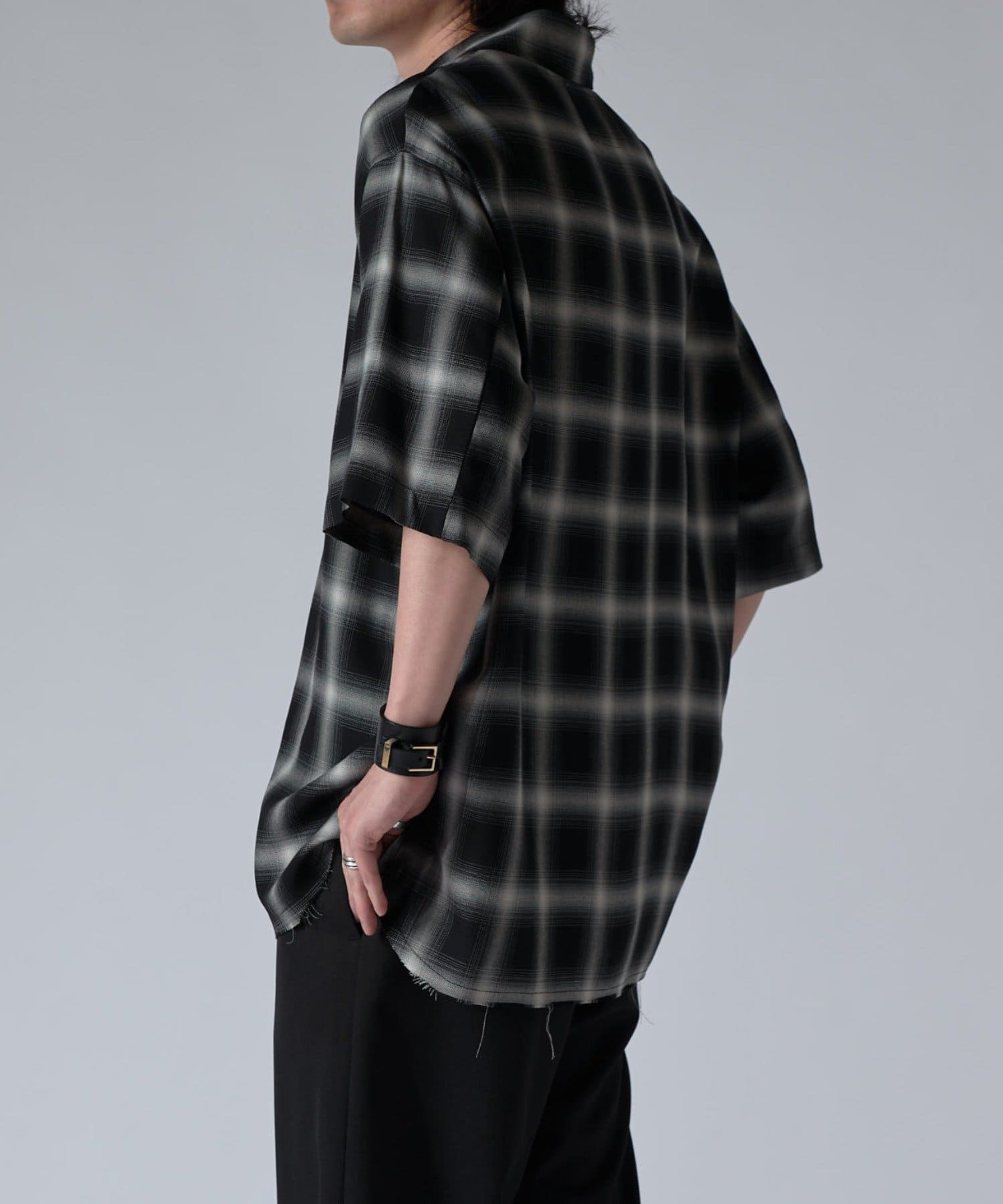 【ラスト価格】 Lui's ルイス　チェックシャツ オンブレー ツートーンシャツ Lui's（ルイス）の「オンブレーチェックシャツ（シャツ/ブラウス