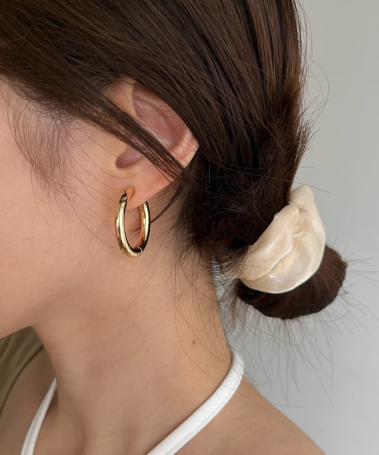 CAPRICIEUX LE'MAGE(カプリシュレマージュ) 【イヤリング/イヤーカフ】〈GOLDY〉フープワンタッチイヤリング