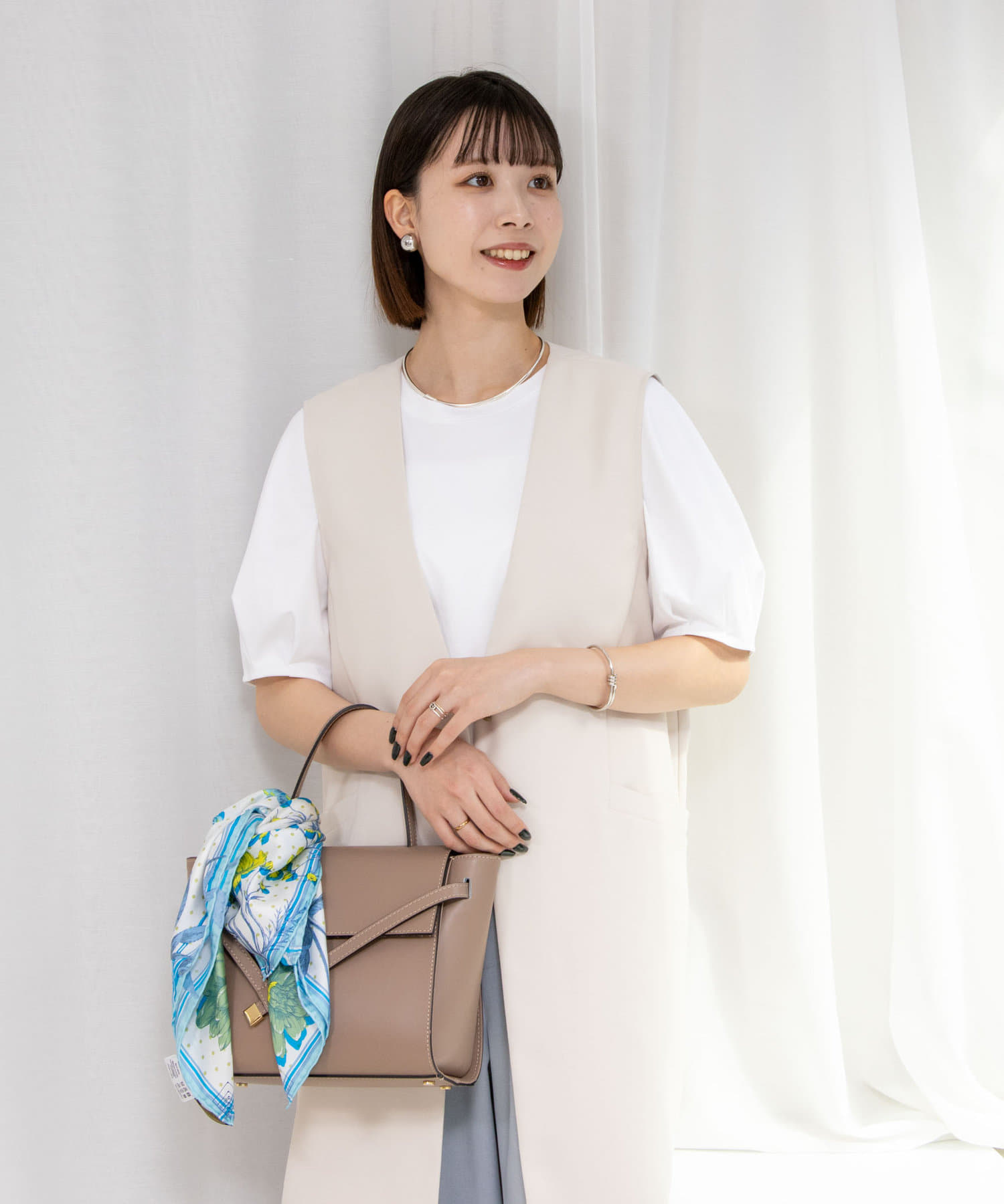 Nissy】NAPTIME FW22 プリントプルオーバーカットソー ホワイト Nissy